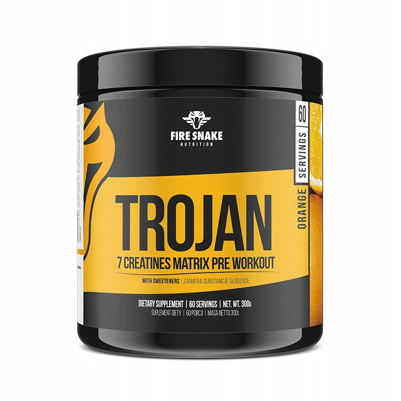 FireSnake TROJAN 300g 7 CREATINES CLOUT CREATINE STACK OROTATE MIX Orange