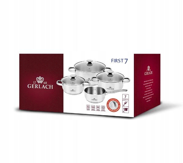 First 7-Piece Stainless Steel Pot Set Number of items in the set 7