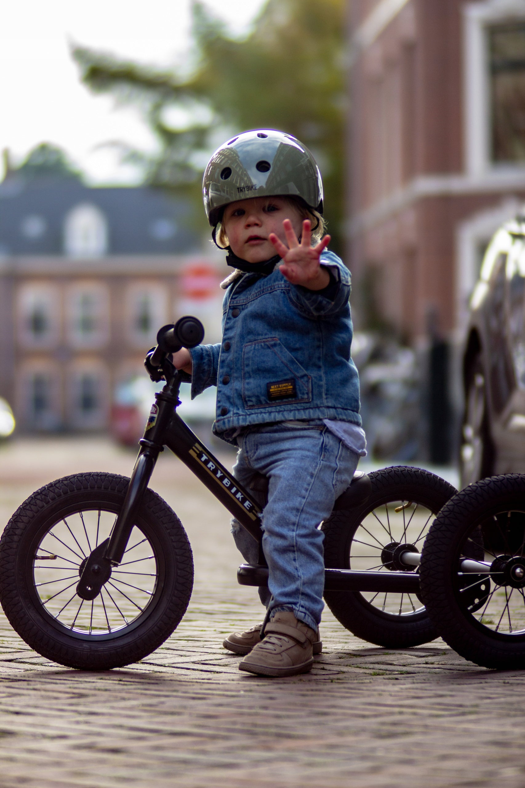 First children's balance tricycle 2in1 - Trybike Black 15m+ Frame steel