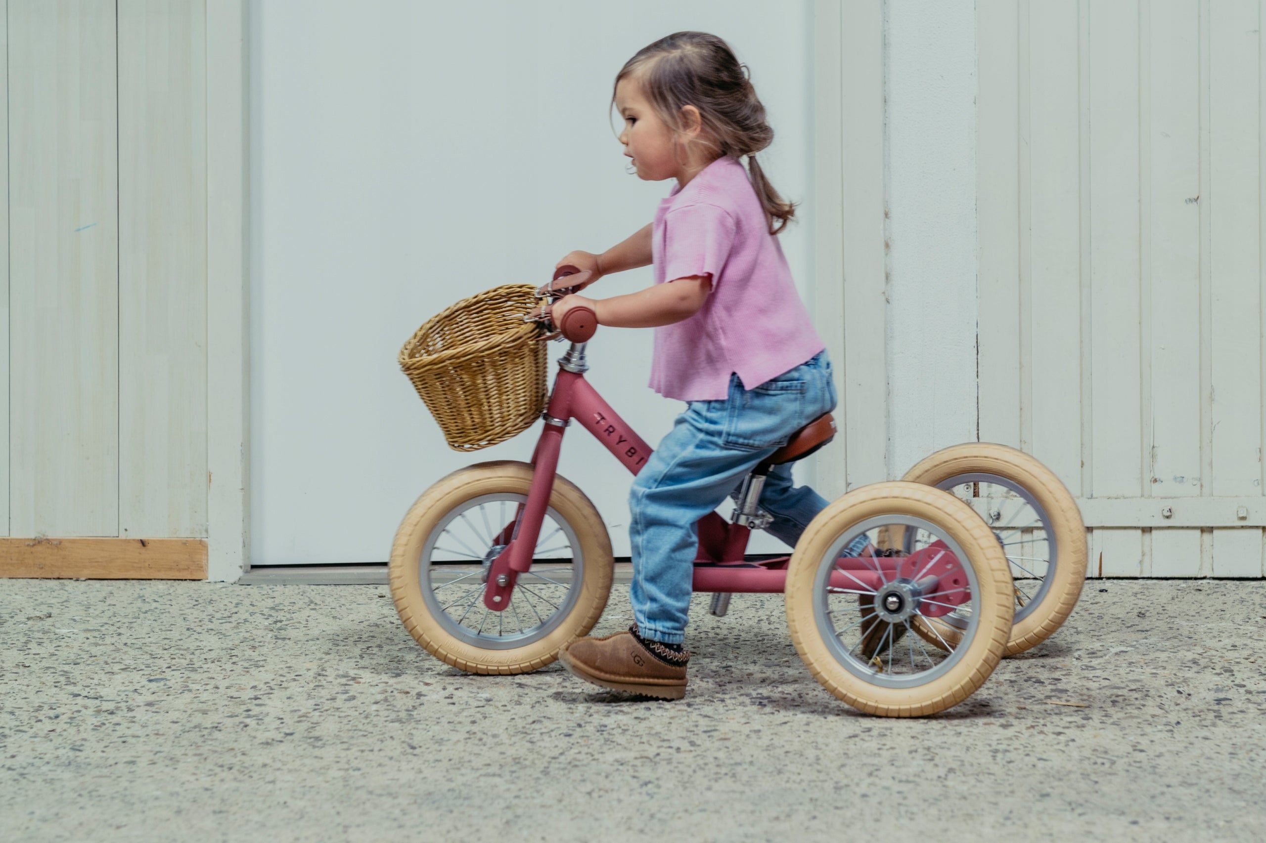 First children's balance tricycle 2in1 - Trybike Pink 15m+ Color pink