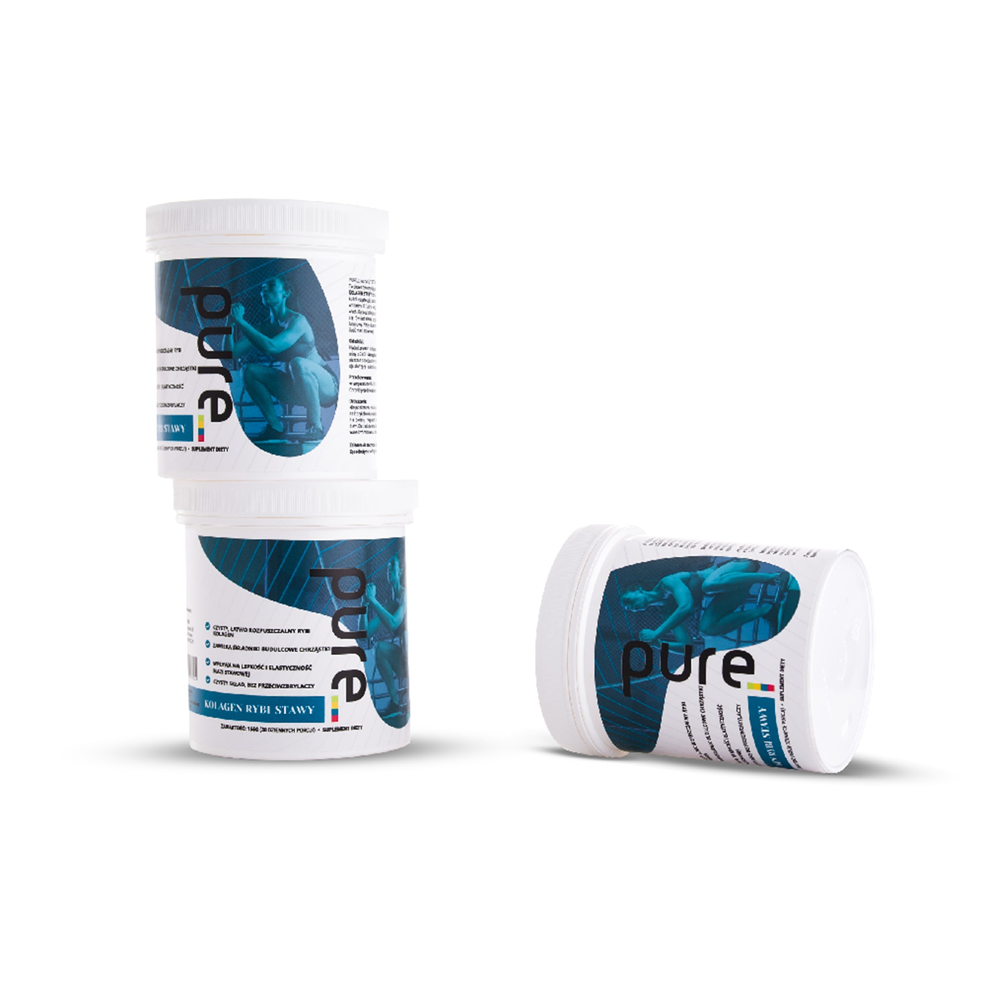 Fish Collagen for joints Set of 3x30 Servings MSM Glucosamine Powder 165g PURE