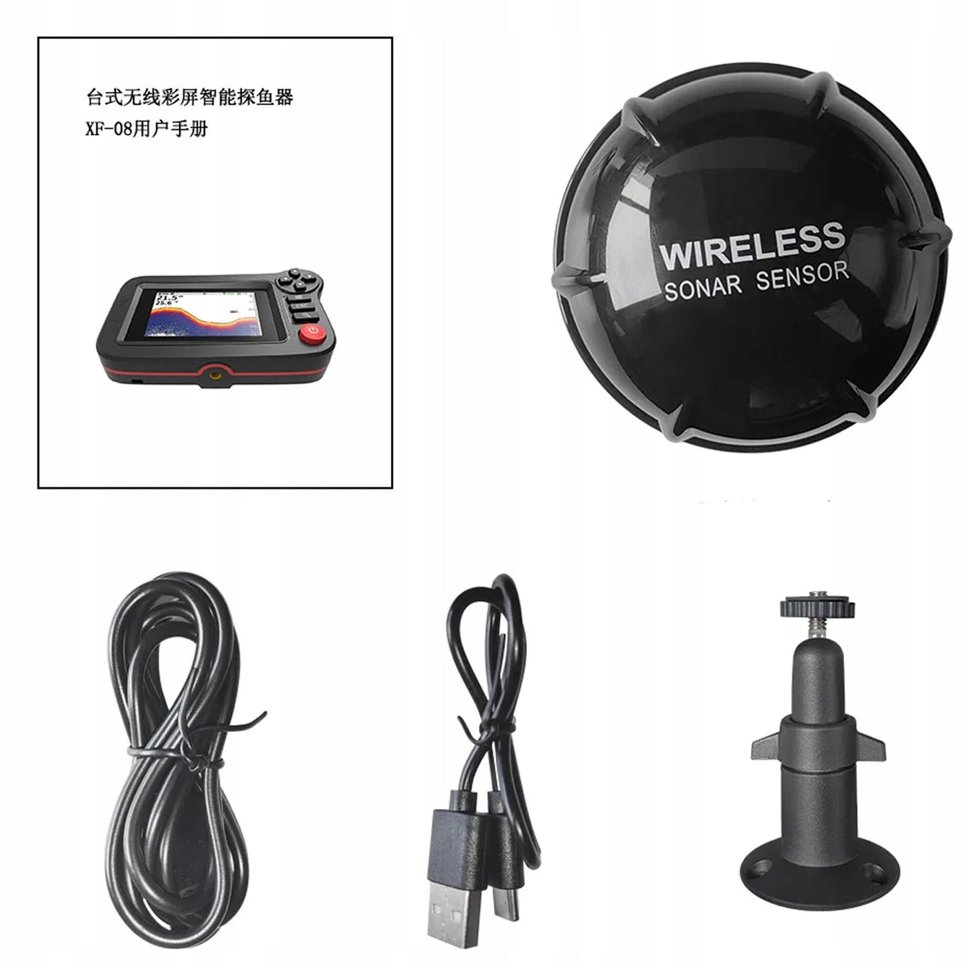 Fish Locator Sonar Wireless TFT Depth Meter For Fishing Deeper Manufacturer code Inteligentny Przenośny Lokalizator Ryb
