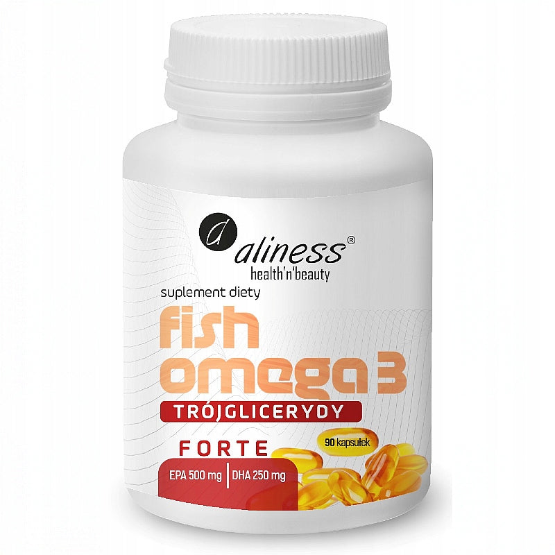 Fish Omega 3 FORTE Triglycerides 500mg EPA 250mg DHA ALINESS 90 capsules