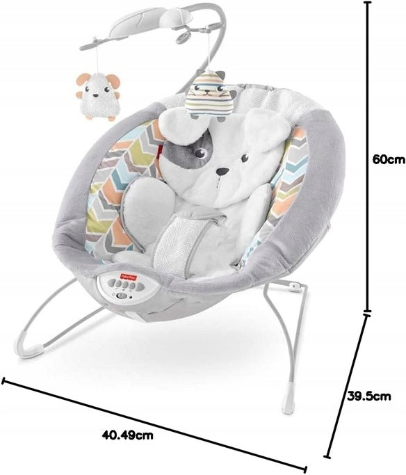 Fisher-Price Snuga puppy Deluxe rocker with Music Headband 0-9 kg Packaging status original