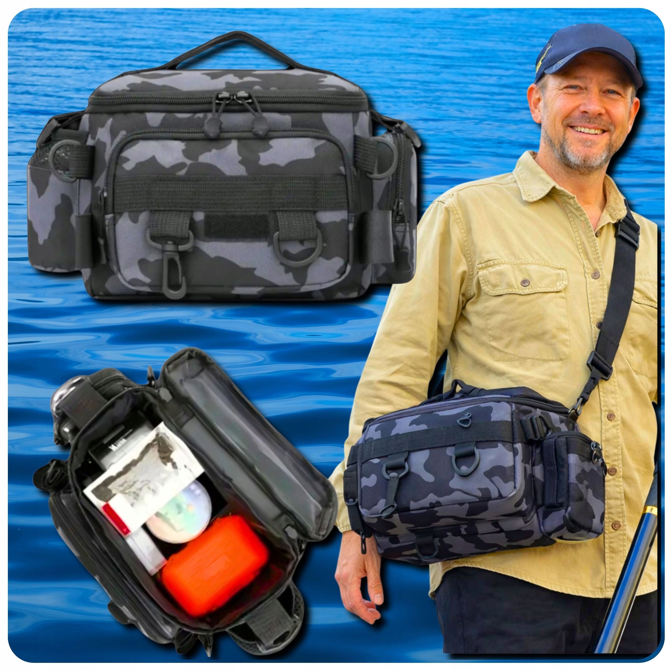 Fishing BAG SPINNING Lure Accessories Spinning WATERPROOF LARGE Product weight with unit packaging 1 kg