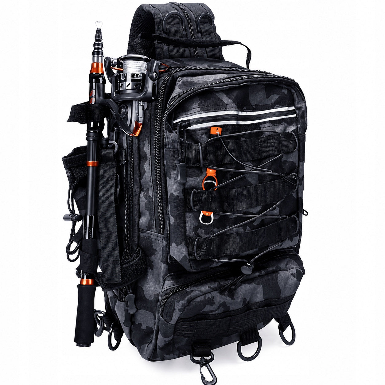 Fishing Backpack Bag with Rod Holder, Fishing Rod Reel Tackle Bag