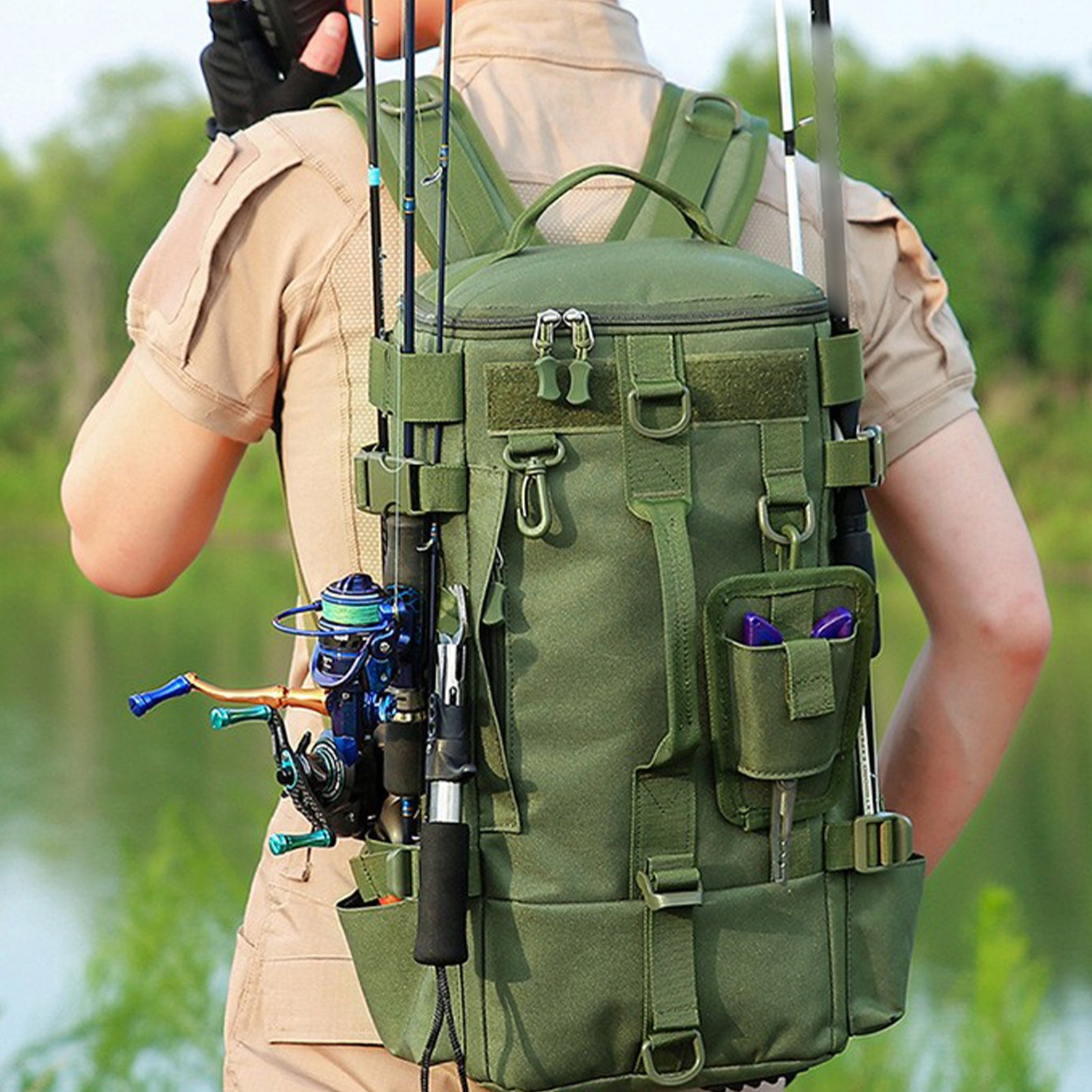 Fishing Backpack Fishing Equipment Storage Backpack Brand no brand