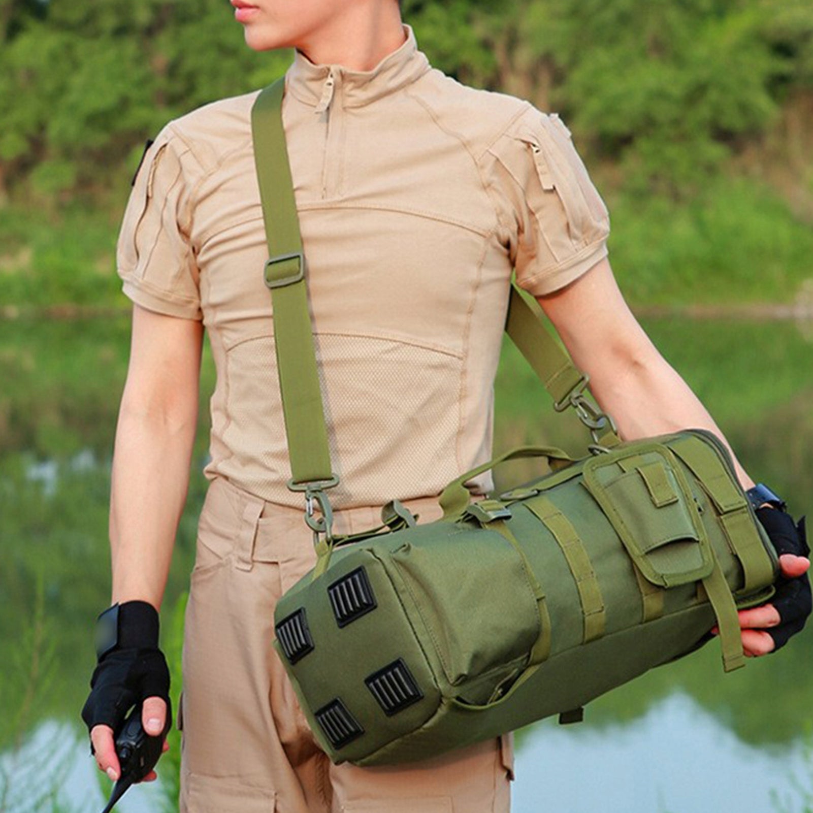 Fishing Backpack Fishing Equipment Storage Backpack Model Plecak wędkarski z uchwytami na wędki