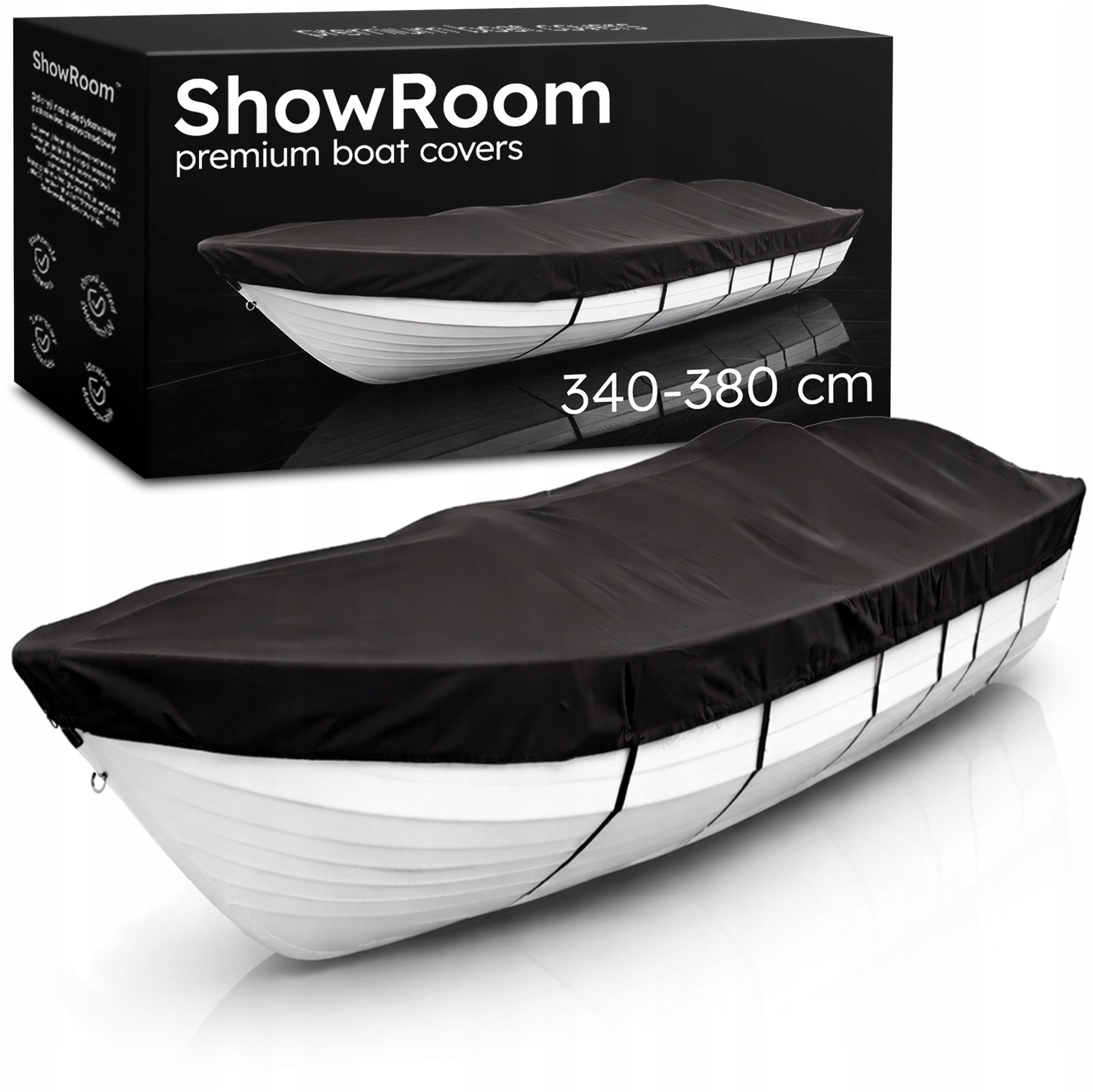 Fishing Boat Cover Boat Tarpaulin Cover Protection 340-380 cm