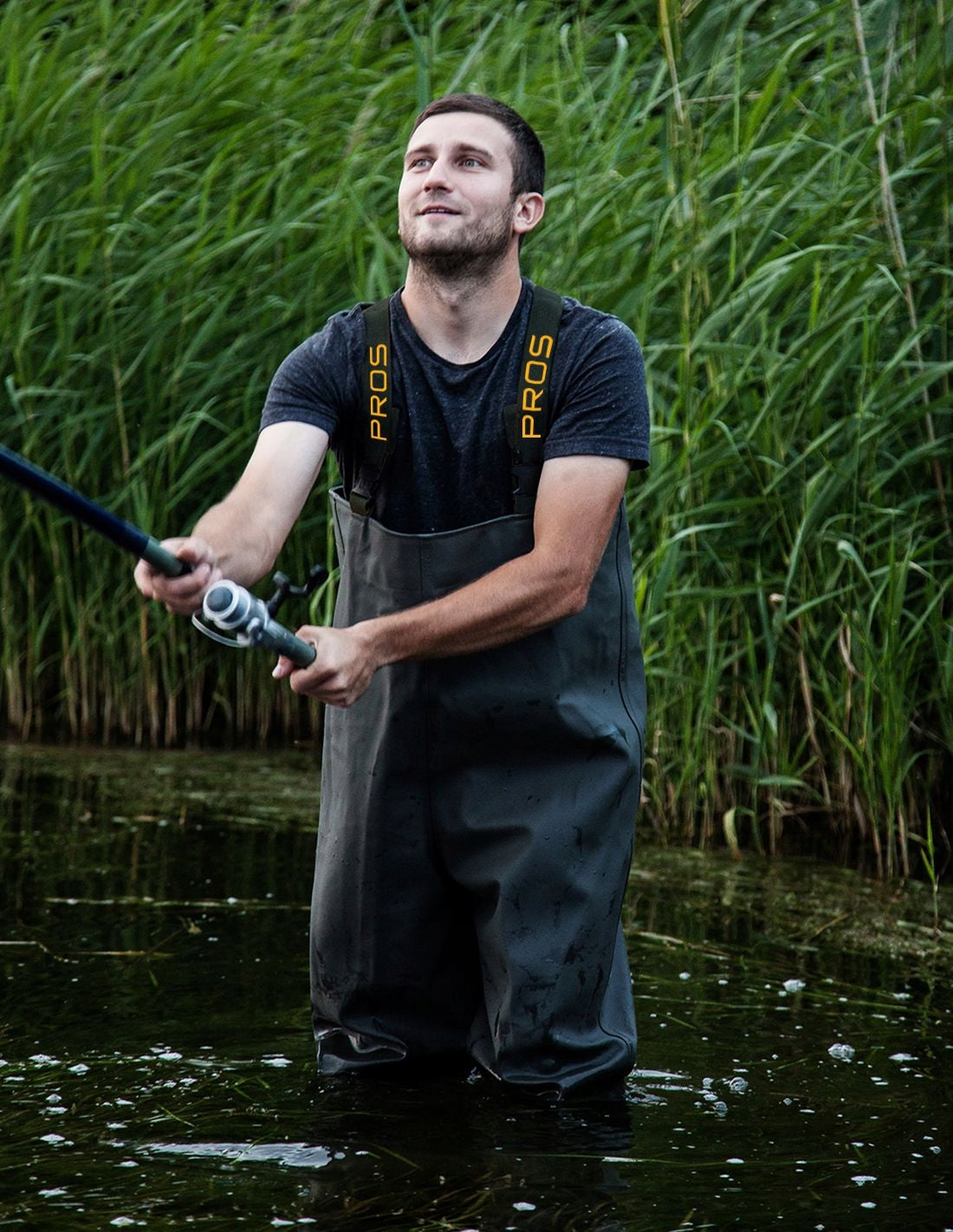 Fishing Bottoms PROS Wodery Fishing Pants with Harness POLISH Type with shoes