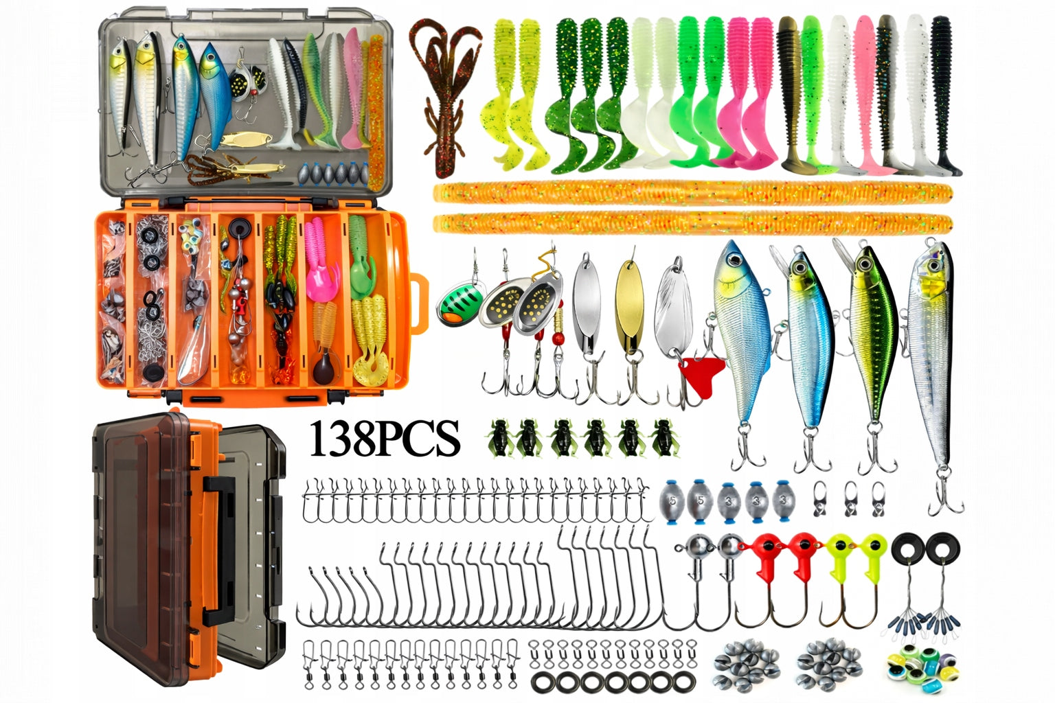 Fishing Box Fishing Lure Set Hook Spinning Accessories XLL 138 Model Skrzynka wędkarska zestaw przynęt na ryby