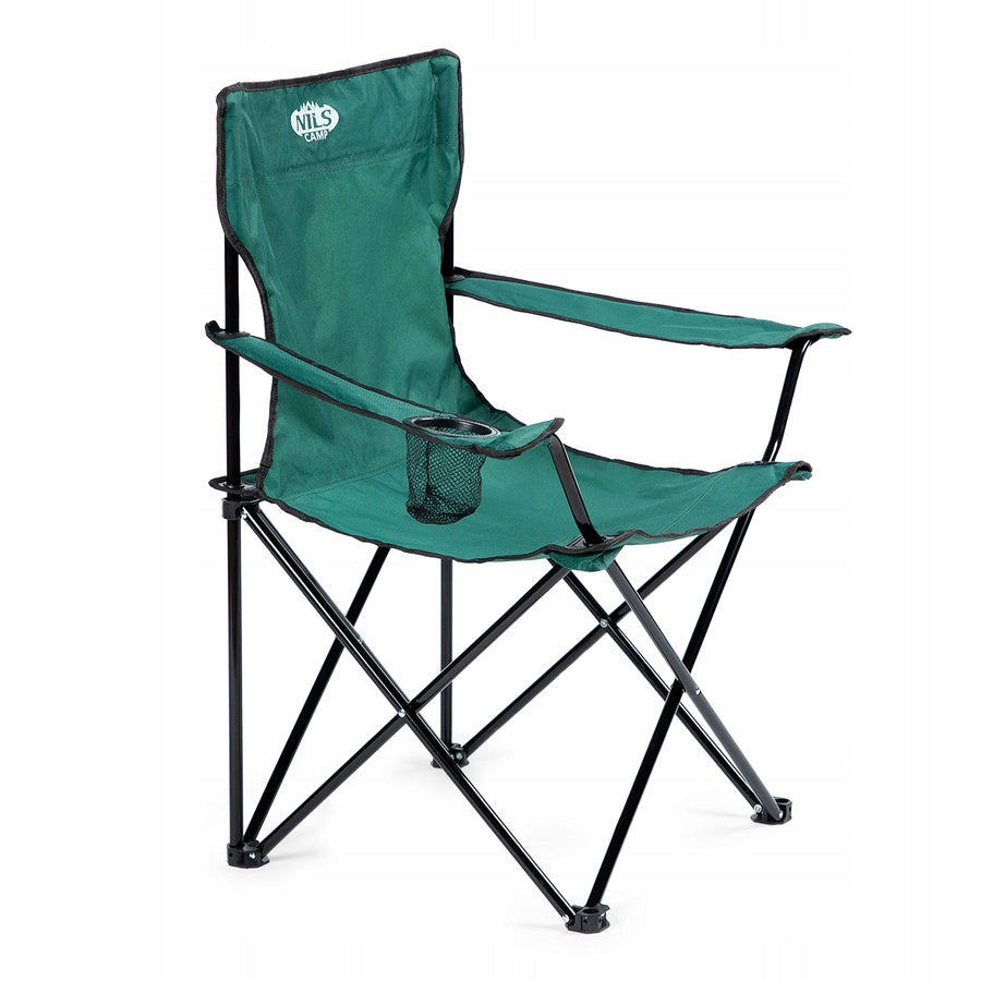 Fishing Chair Camping Chair Green Folding + NILS Cover Color green