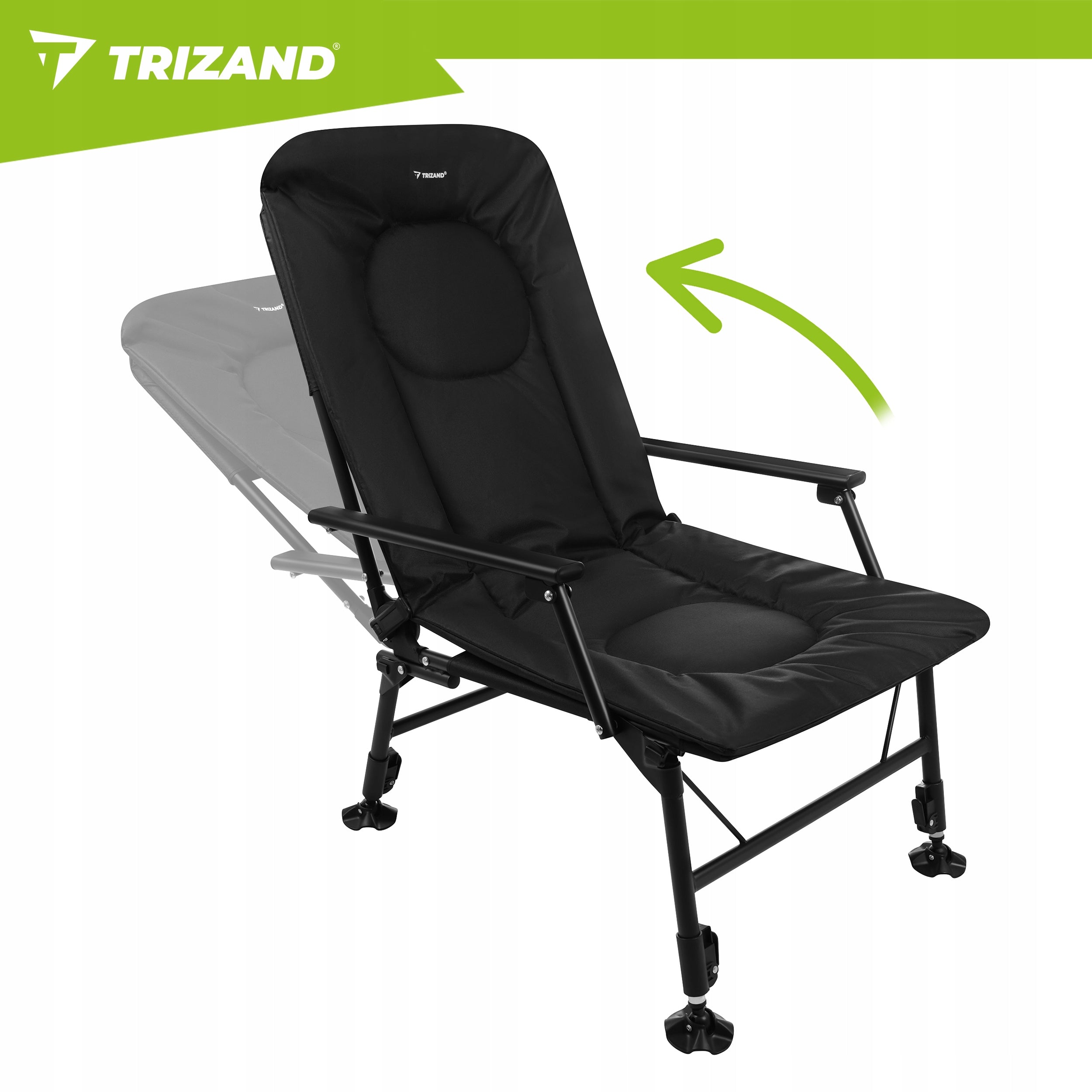 Fishing Chair Folding Adjustable with Hiking Backrest 120kg for Fish Packaging status original