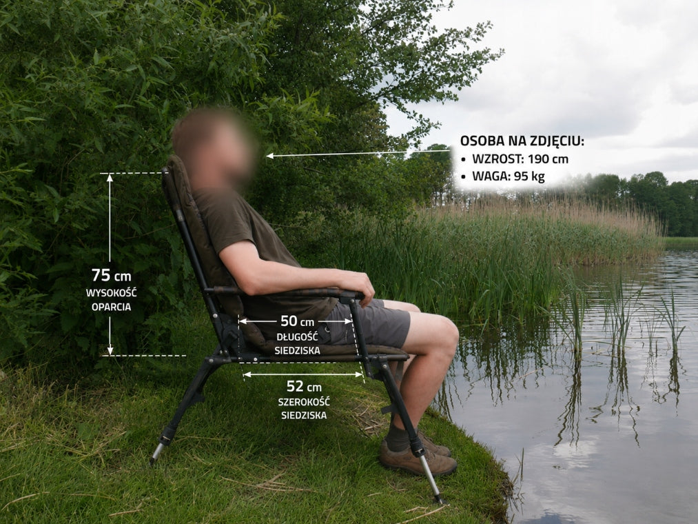 Fishing Chair Folding Chair Carp Comfort Pro High Back 180kg Product weight with unit packaging 9.2 kg