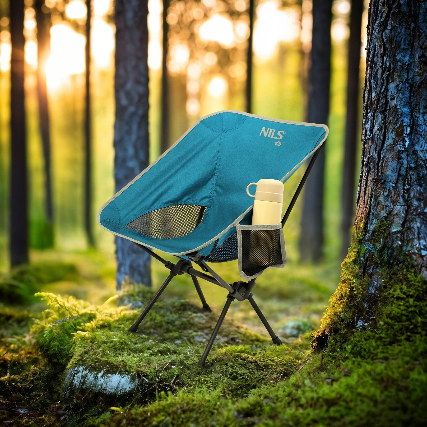 Fishing Chair Ultra Lightweight Portable 120kg Durable NILS Cover Brand Nils Camp
