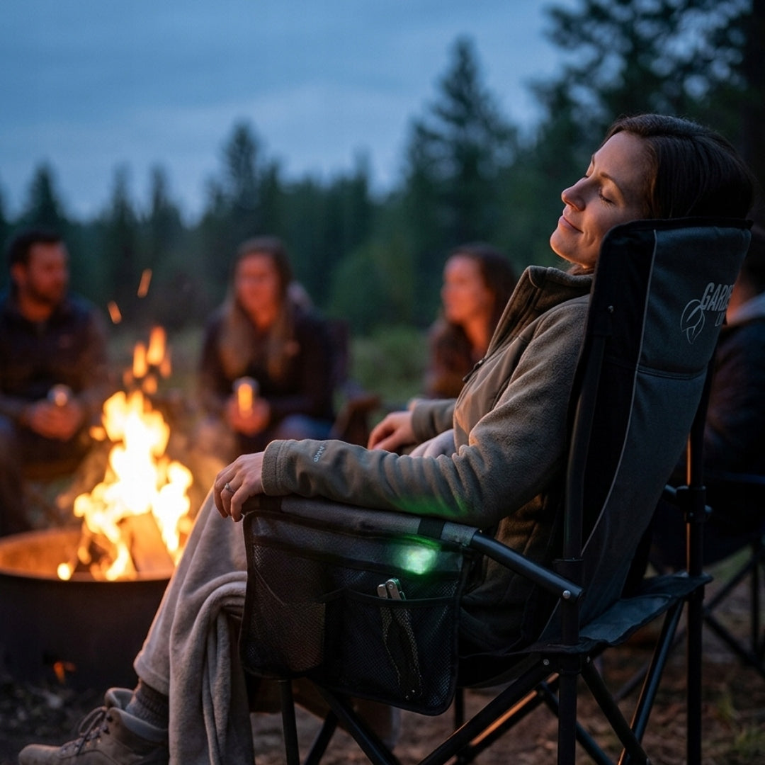 Fishing Hiking Chair Folding Chair Heated USB Strong Brand Chomik M.Świeży
