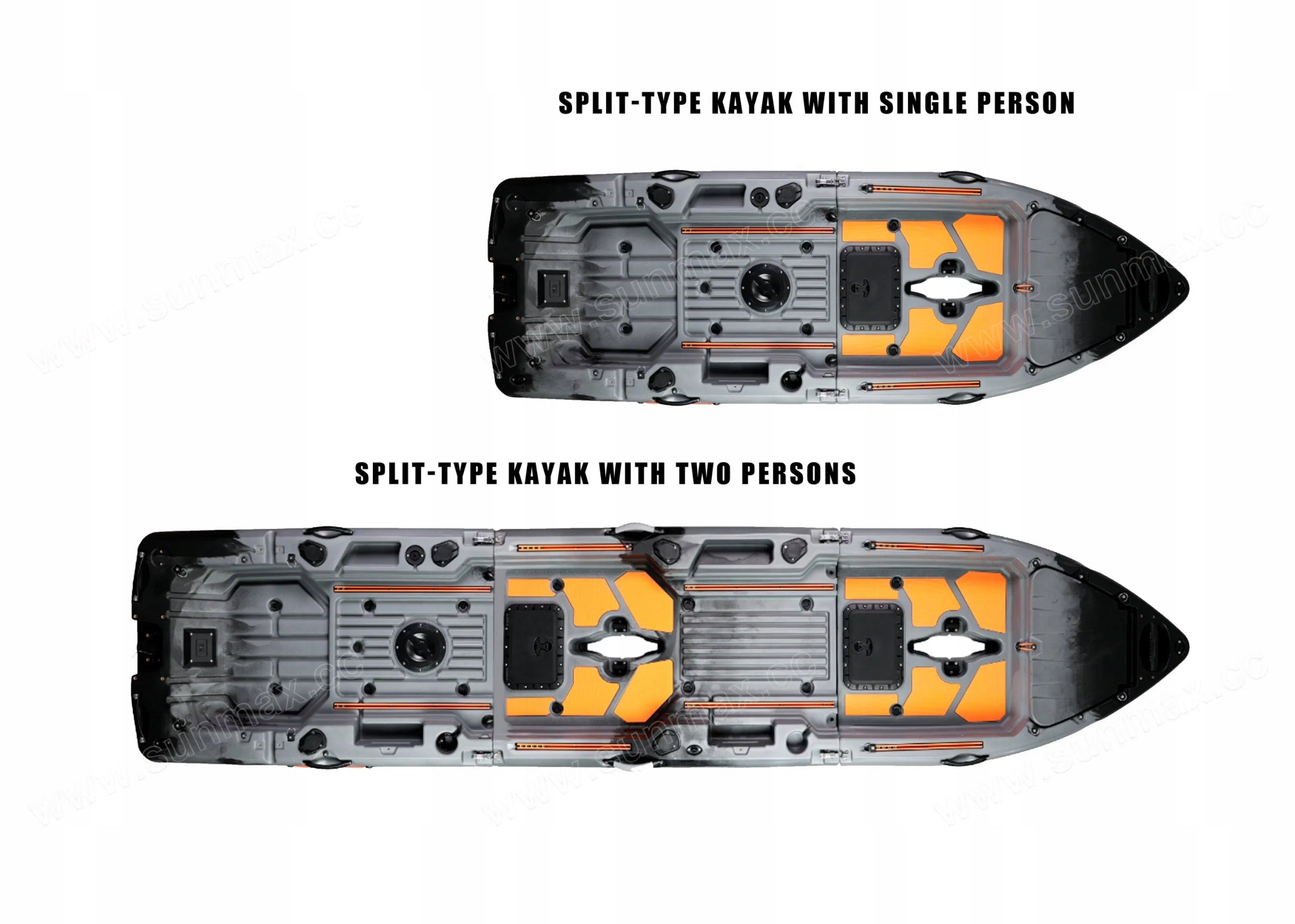 Fishing Kayak Haibo Baittrack Split Type Modular Folding Kayak 2 Seater Manufacturer code Baittrack Split-Type