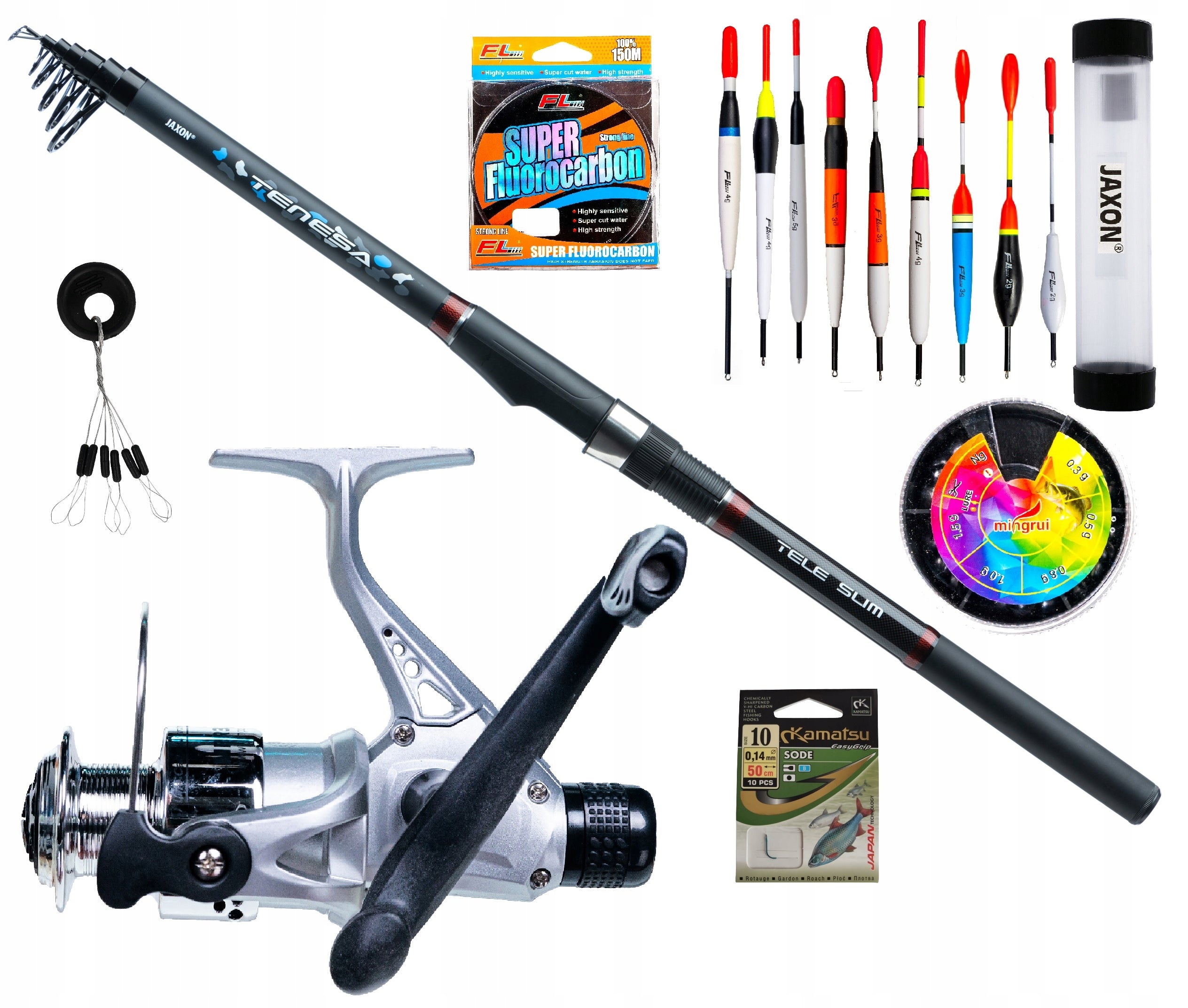 Fishing Kit Float Fishing Rod Jaxon Reel