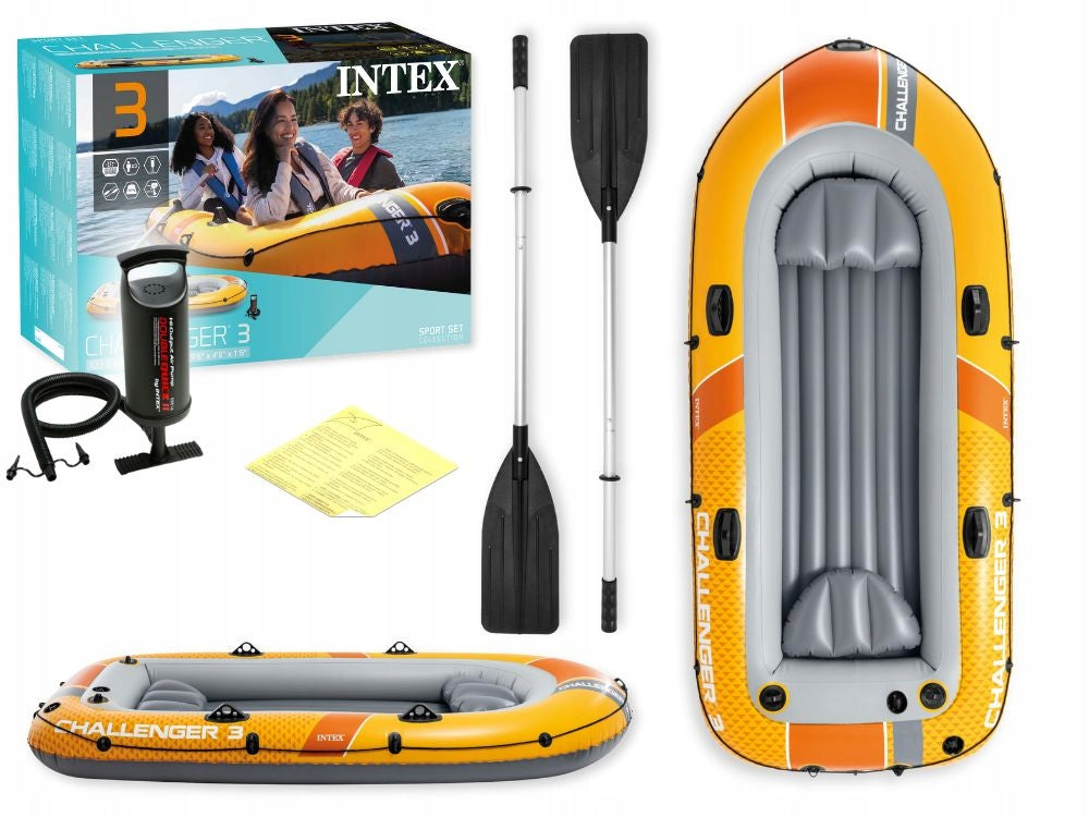 Fishing Pontoon Challenger 3os. Intex Pump + Paddles 66313 NEW MODEL 2026