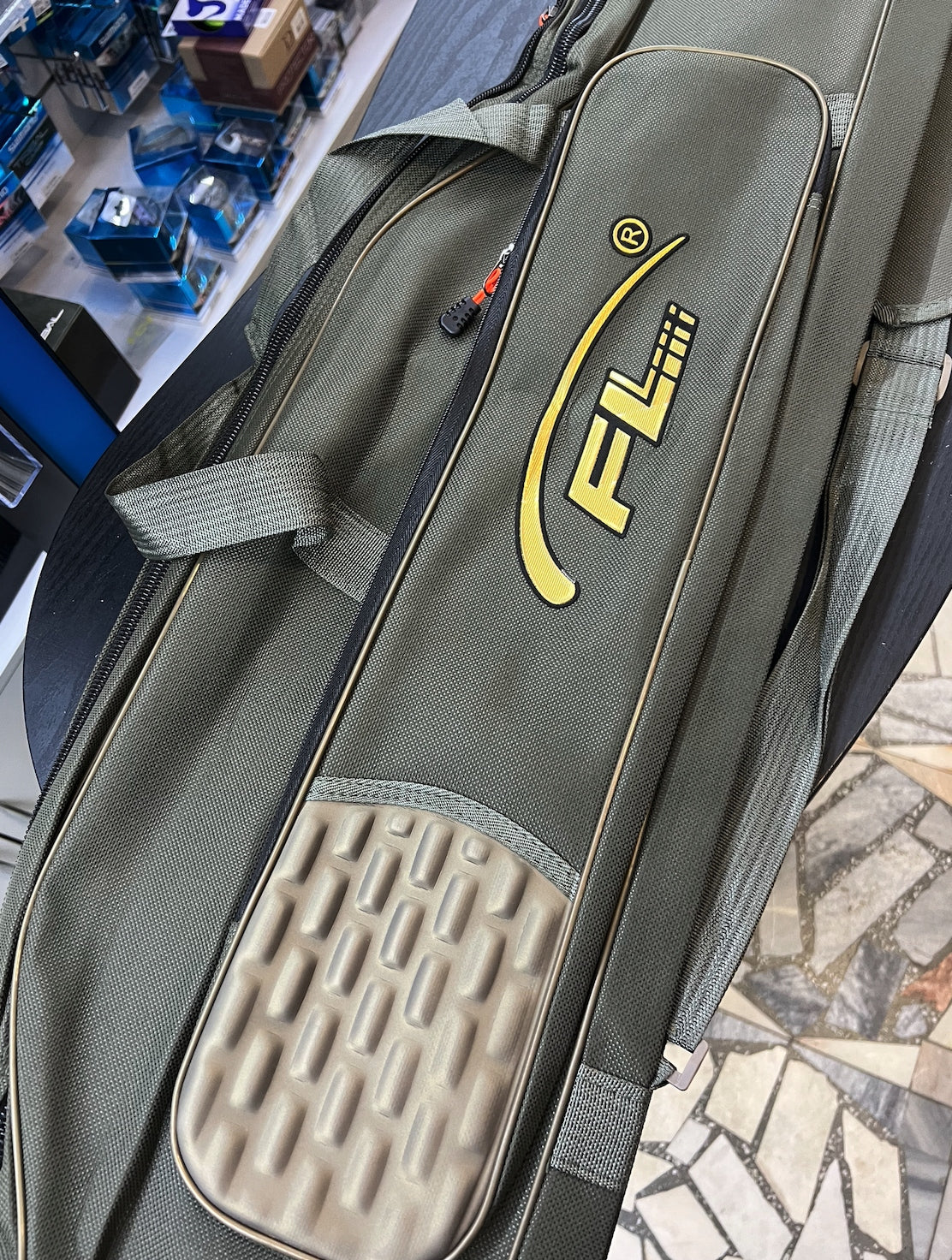 Fishing Rod Cover FL Olive Padded Waterproof 150 cm 3 Compartments Product weight with unit packaging 0.2 kg