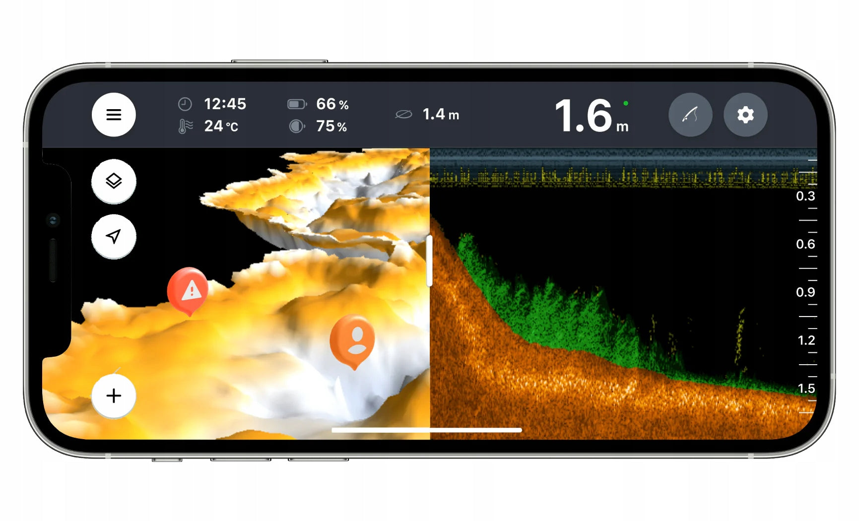 Fishing Sounder DEEPER Smart Sonar CHIRP PLUS 3 GPS + 3D BATHYMETRY PRO Model DP6H13S10 CHIRP+ 3