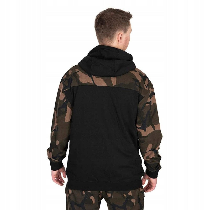 Fishing Sweatshirt With Hood Fox LW BLack/Camo Split Zip Hoody XXXL Color black