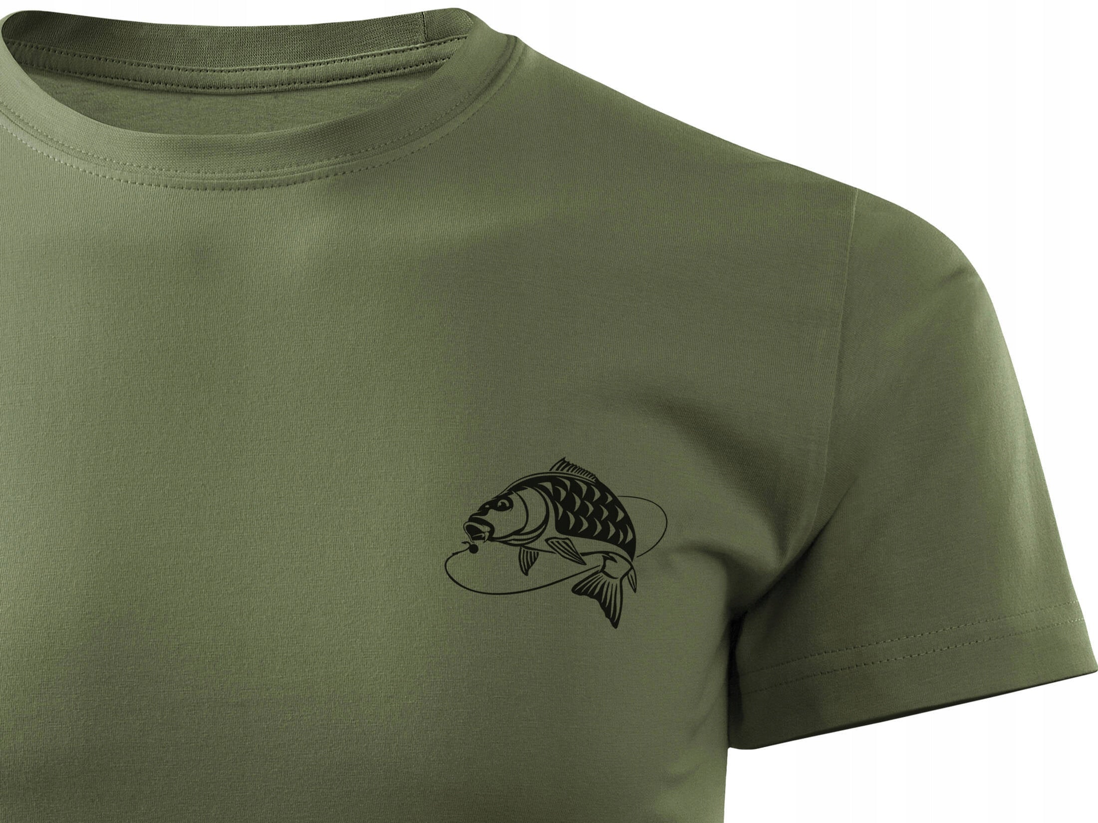 Fishing T-shirt T-shirt for Fisherman with print KARP size XL