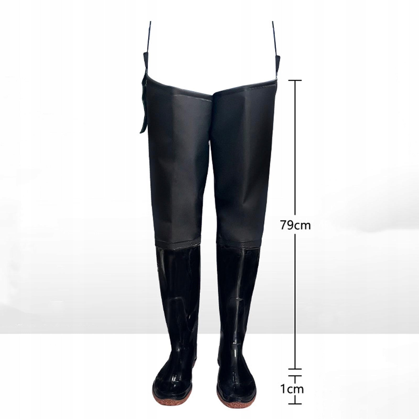 Fishing Waders with PVC Trousers And Boots, Waterproof Material, 40 Model Wading Trousers Fishing Waist Waders with Boots