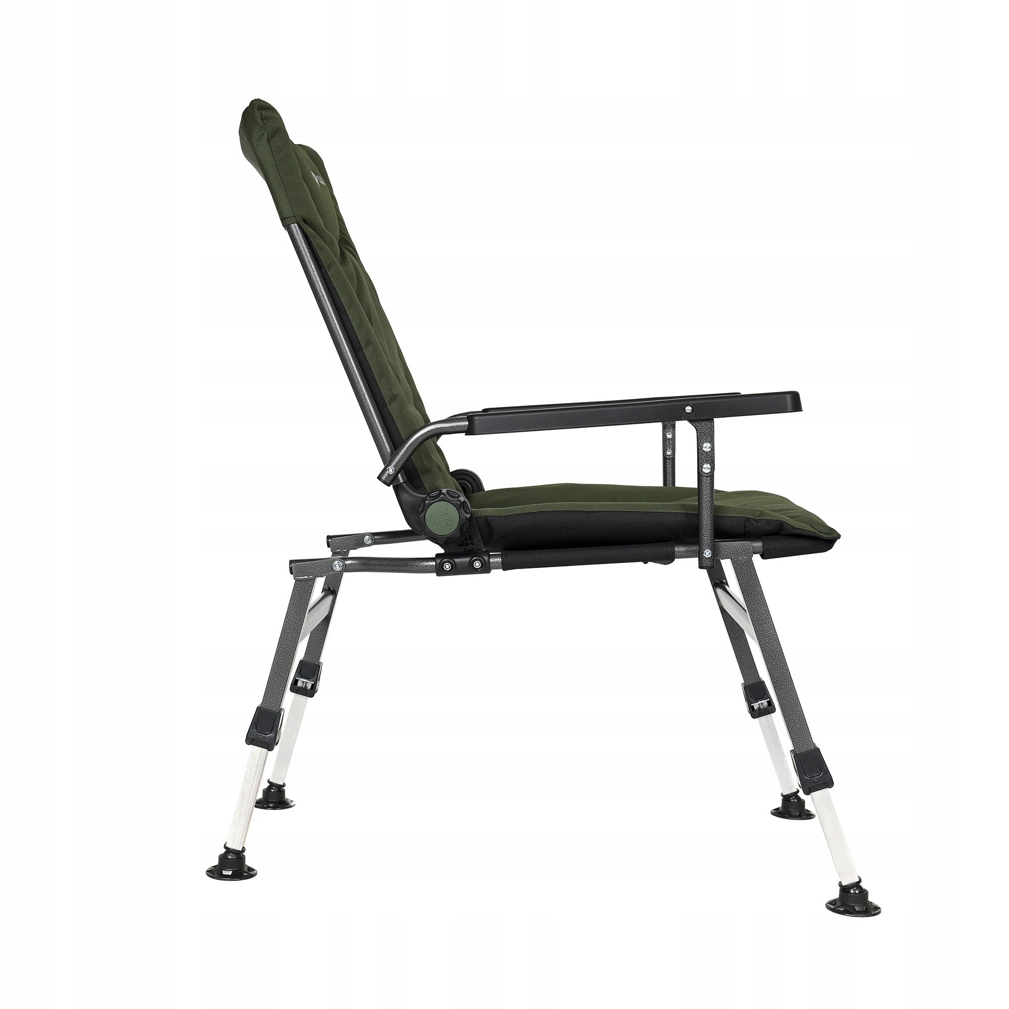 Fishing chair MIXO adjustable legs folding up to 120kg strong+armrests Kind chair