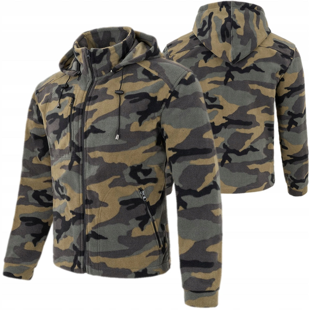 Fishing fleece with hood camouflage hunting fleece sweatshirt mor