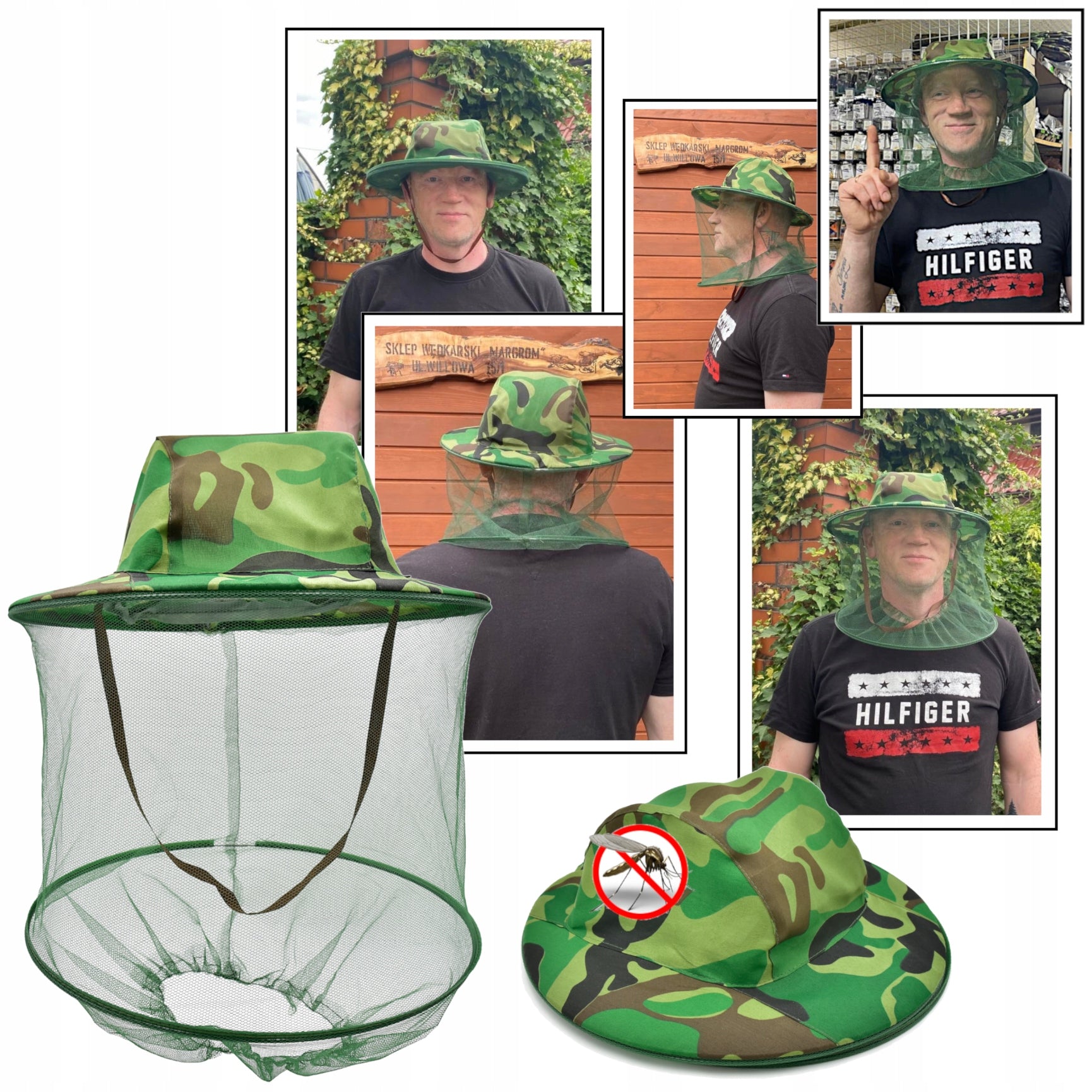 Fishing hat with mosquito net for MOSQUITOES and Insects Brand Miracle Fish