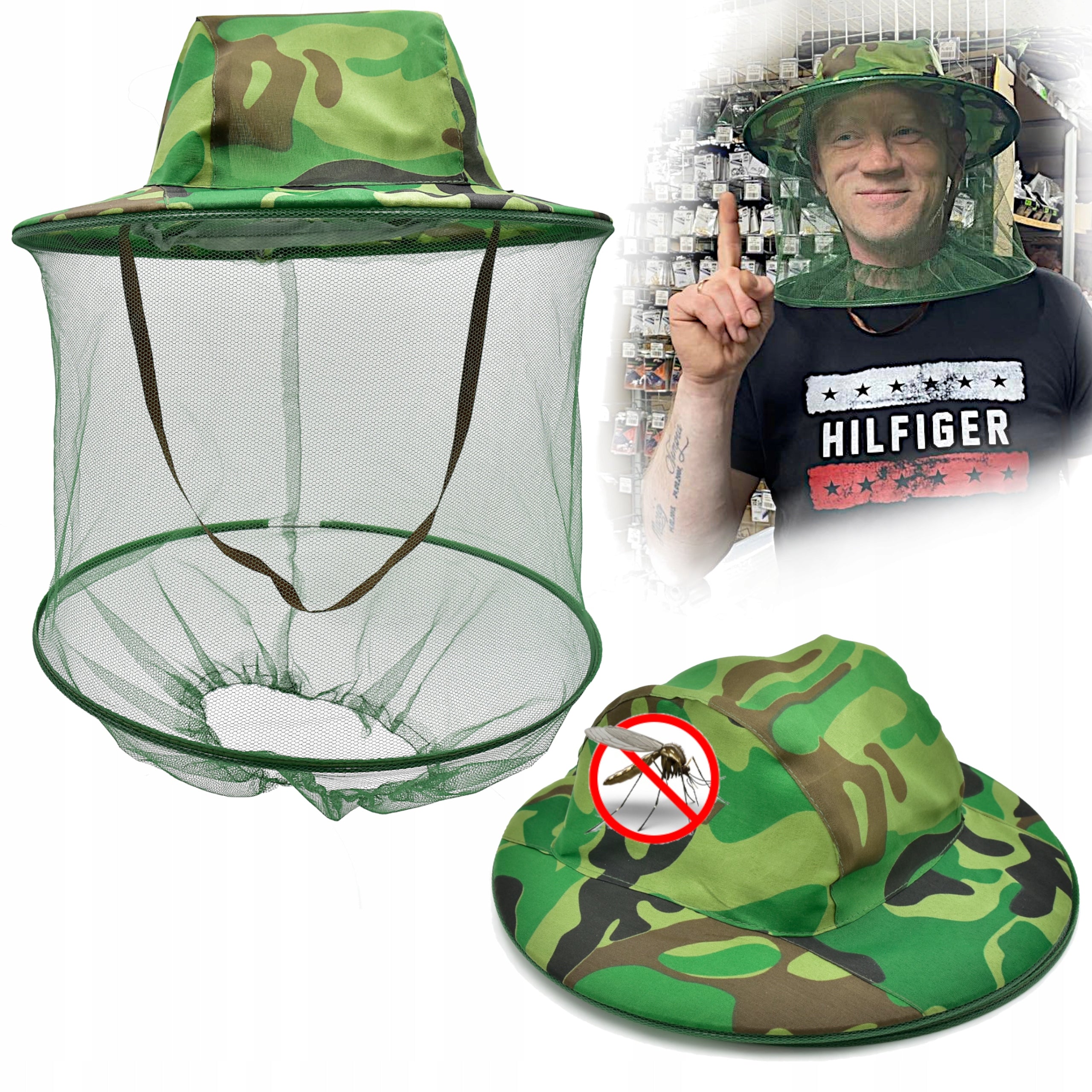 Fishing hat with mosquito net for MOSQUITOES and Insects