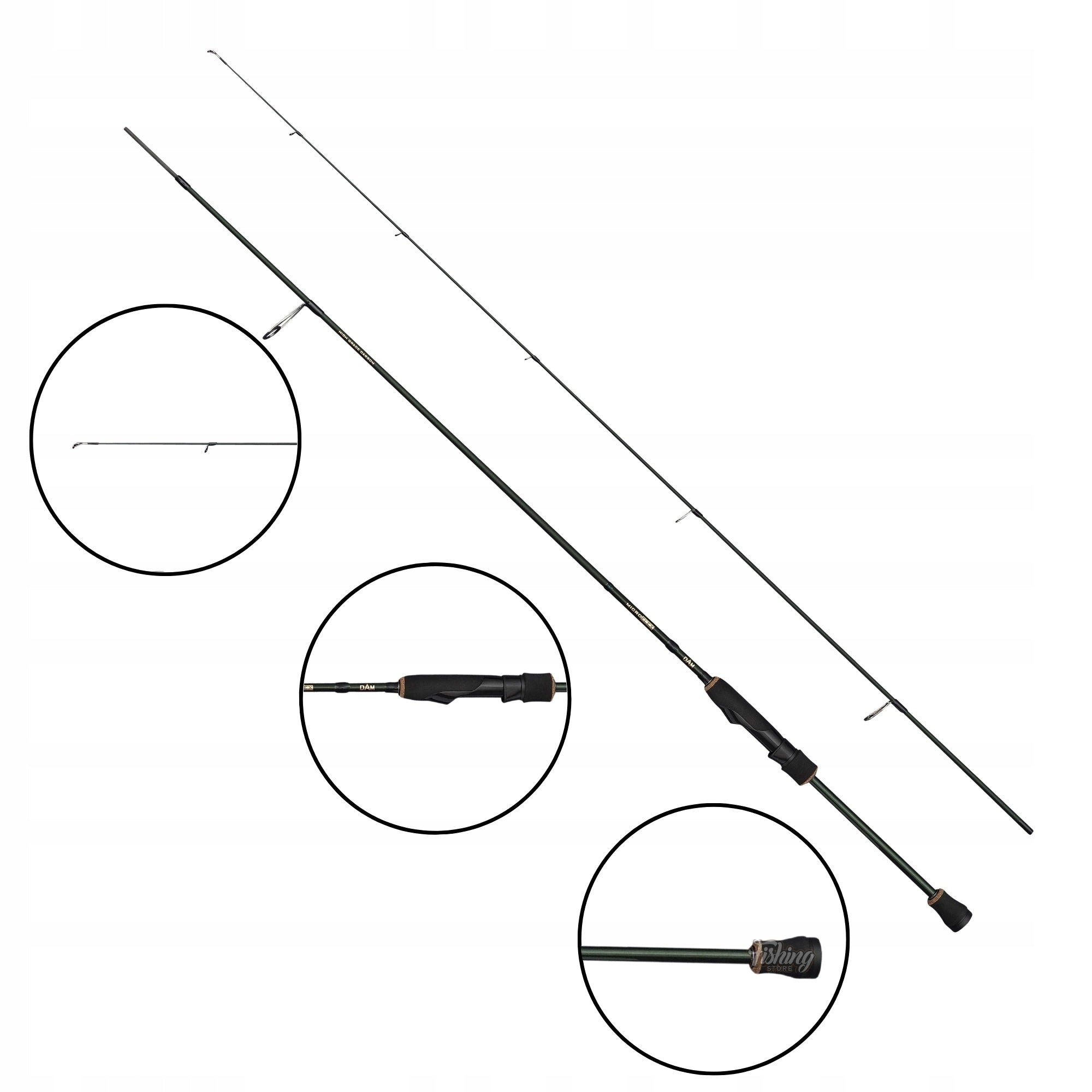 Fishing rod DAM Effzett Microflex 2 / 1.90m / 0.5-3.5g / 2 sec. +
