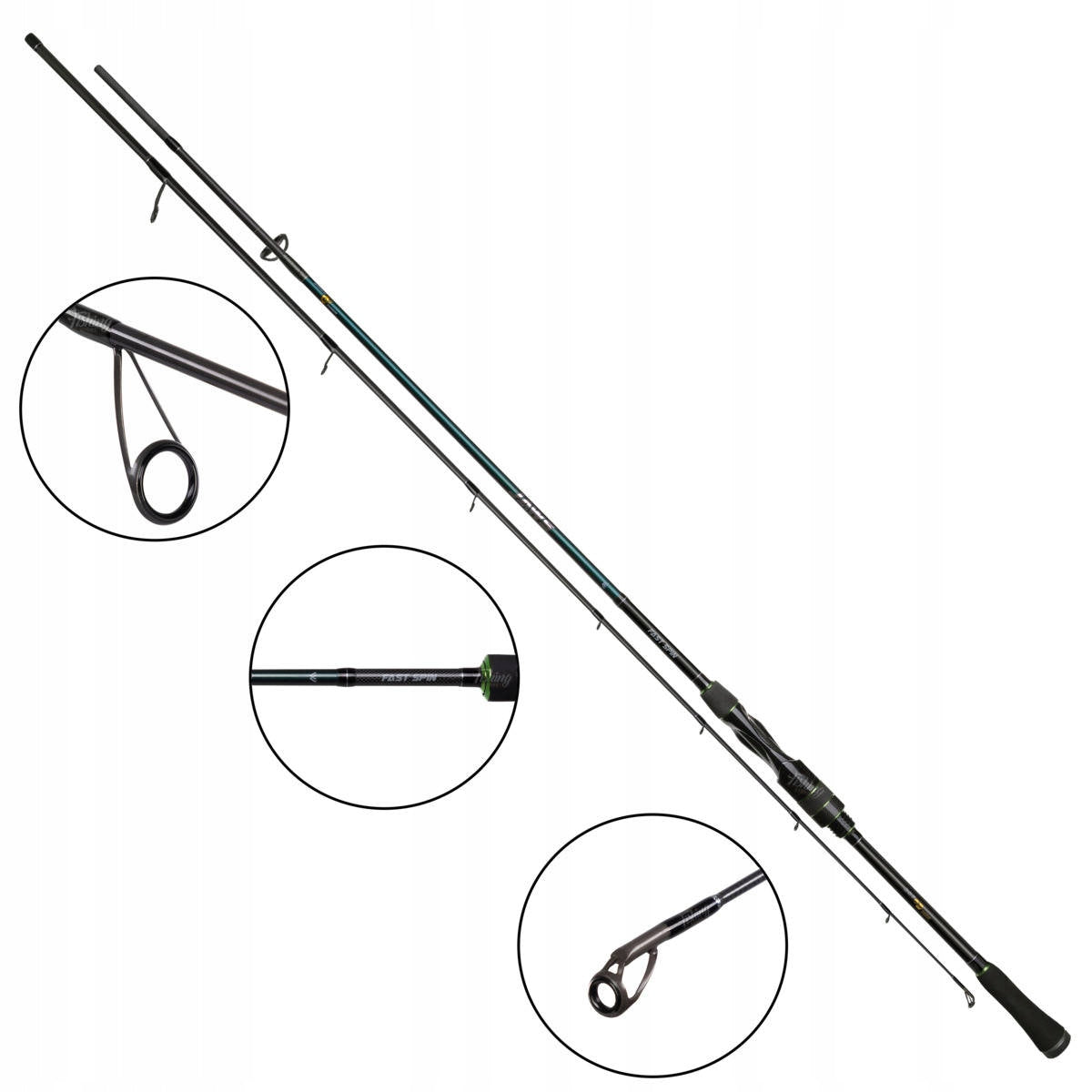 Fishing rod Mikado JAWS FAST SPIN 198 c.w. 7-36g (2 sec.) Casting weight 7–36 g