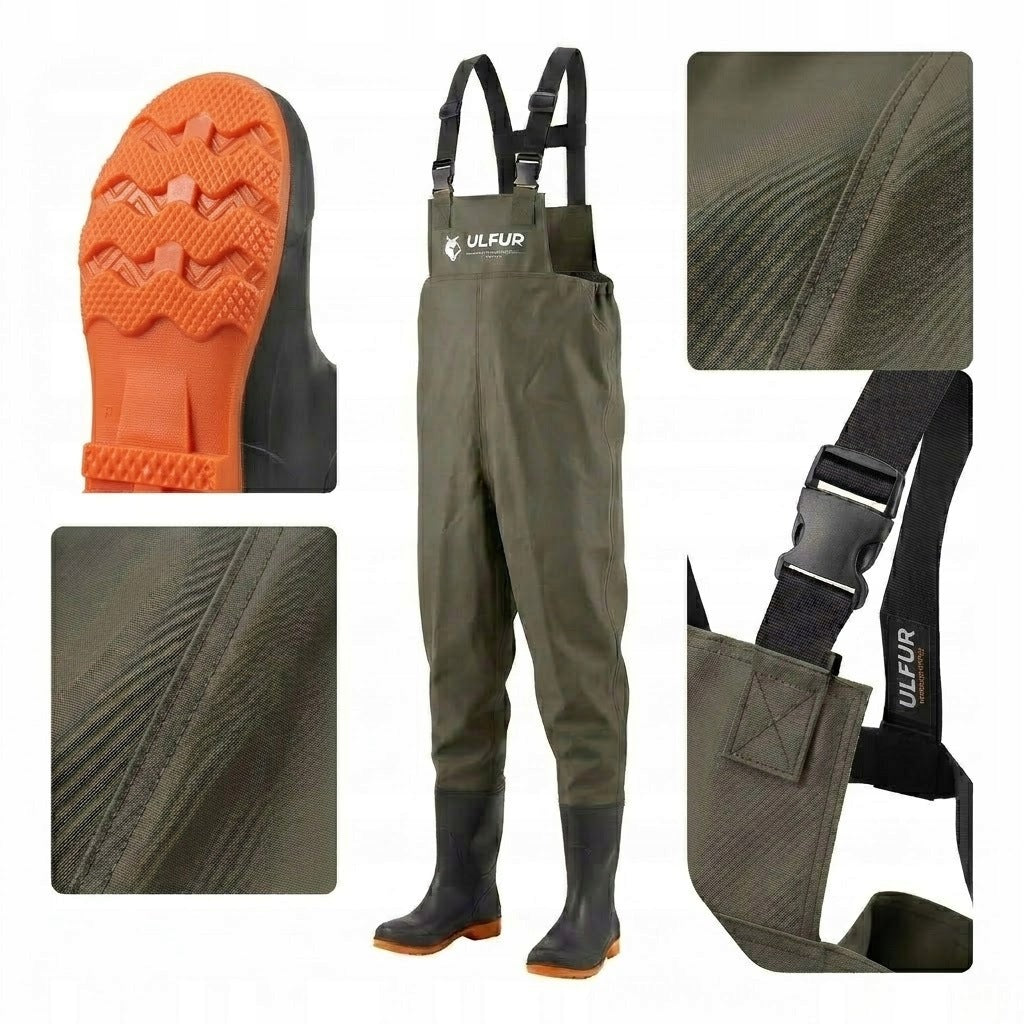 Fishing waders rubber trousers waterproof size 44 UF72597 - ULFUR
