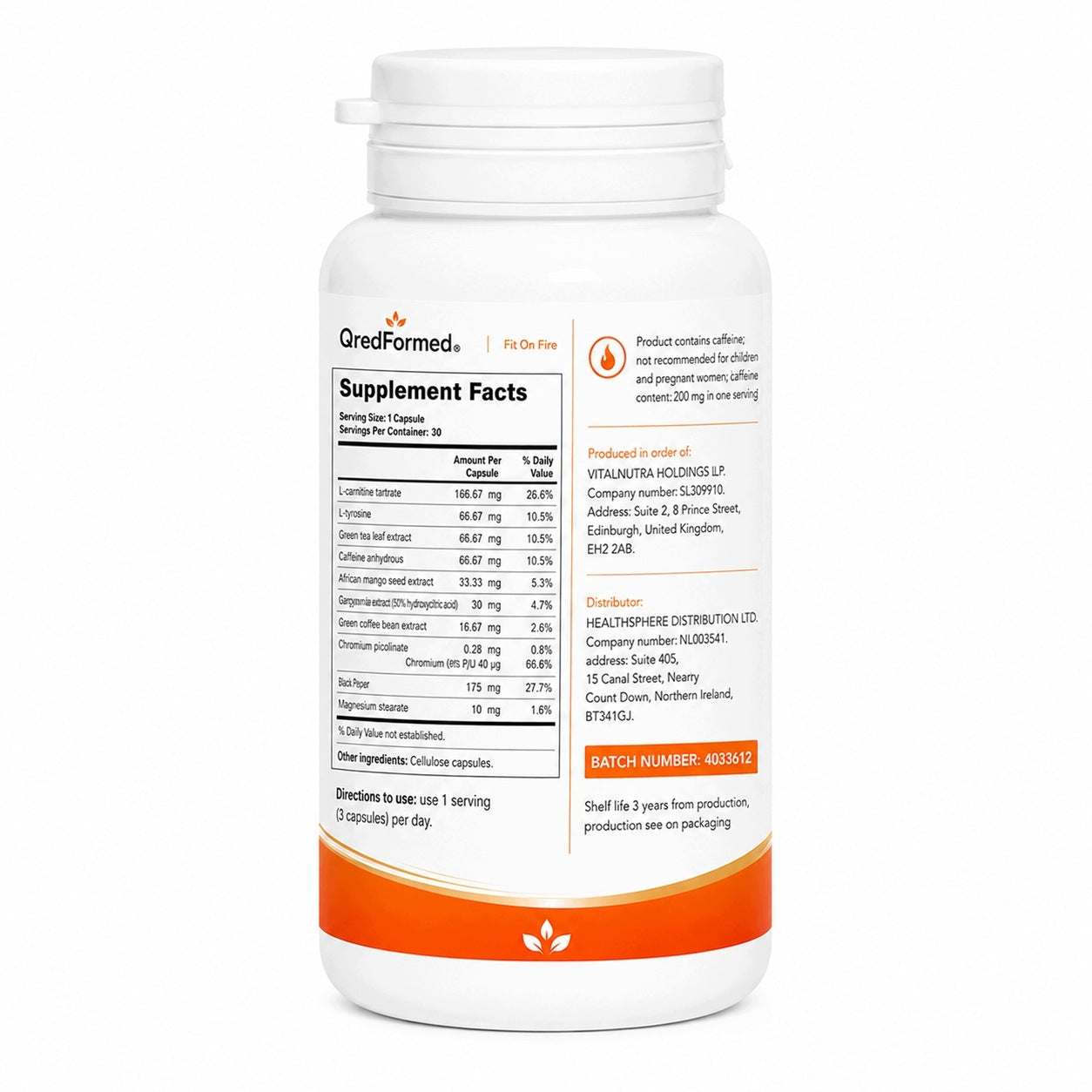 Fit On Fire – Daily Balance & Active Lifestyle Formula – 30 Capsules Brand no brand