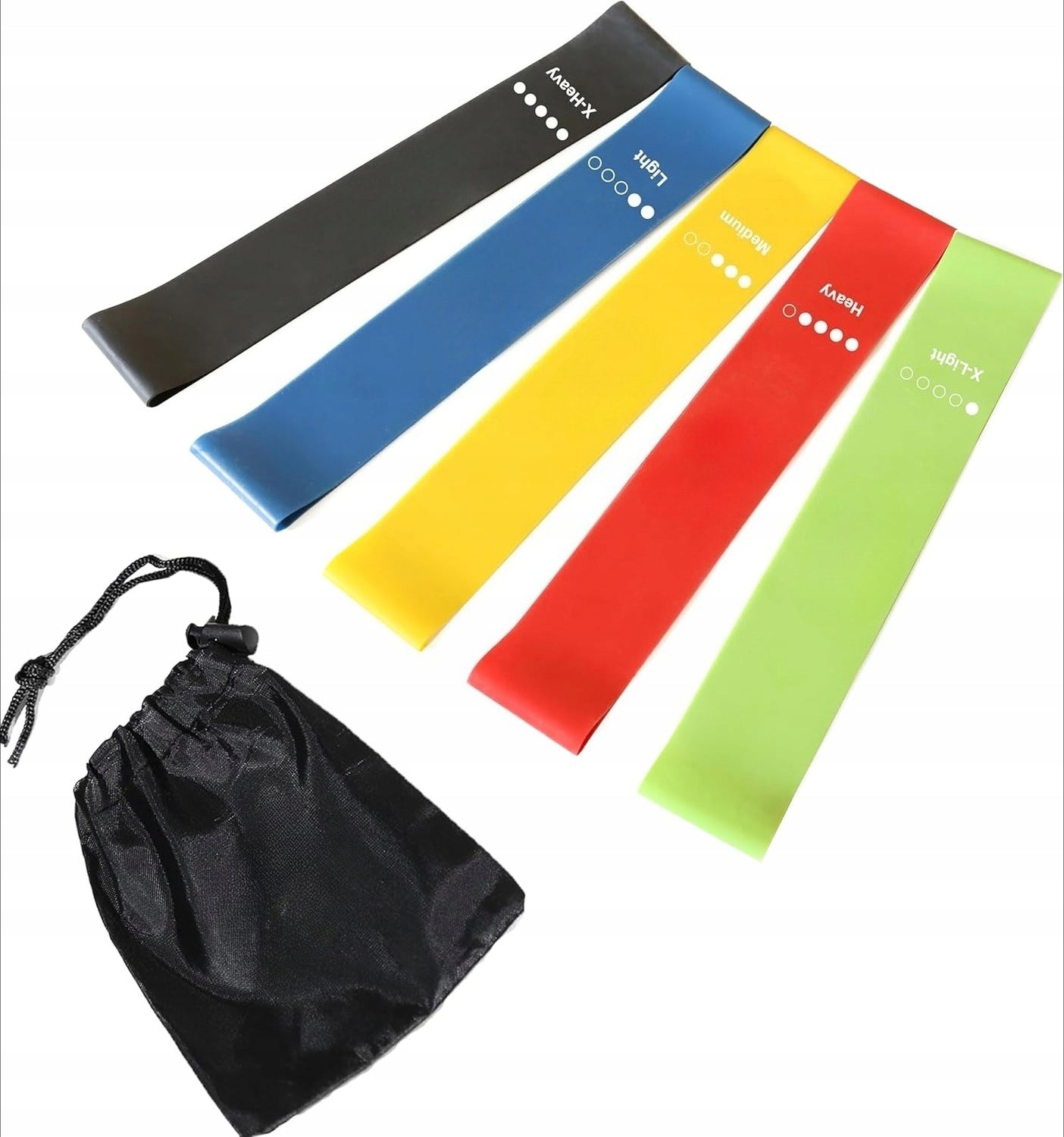 Fit Simplify Resistance Loop Exercise Bands , Set of 5