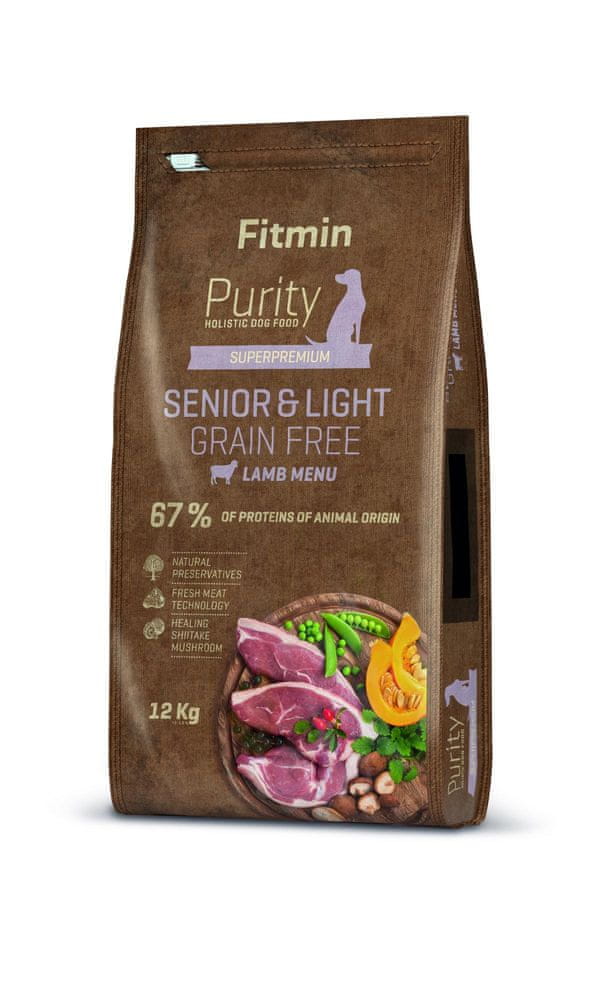 Fitmin Purity Senior&Light Overweight Lamb Dry Dog Food 12