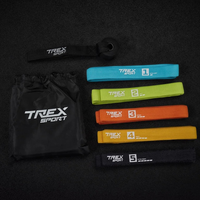 Fitness Exercise Rubber Set Resistance Bands Material 5 Pcs Trex Sport Packaging status original