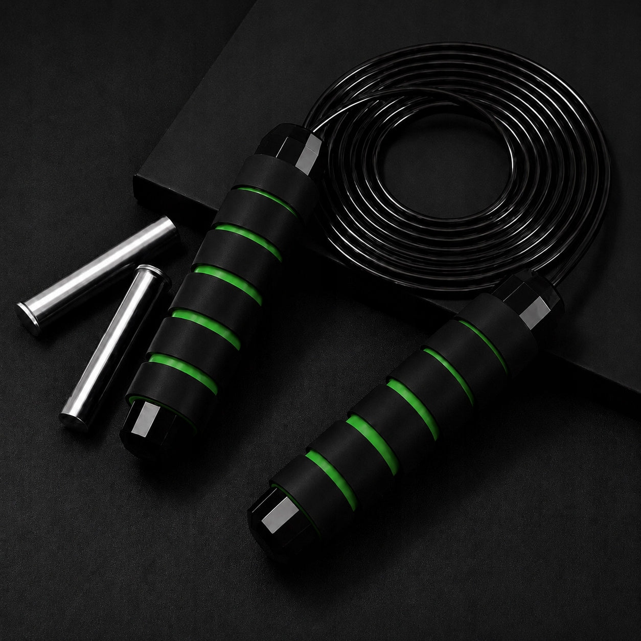Fitness Weighted Jump Rope with Metal Refills Adjustable with Bearings