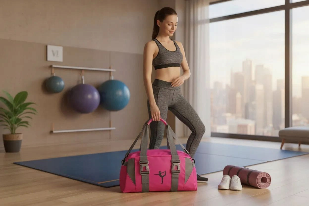 Fitness bag sports for swimming pool gym yoga dance for girls pink Brand no brand