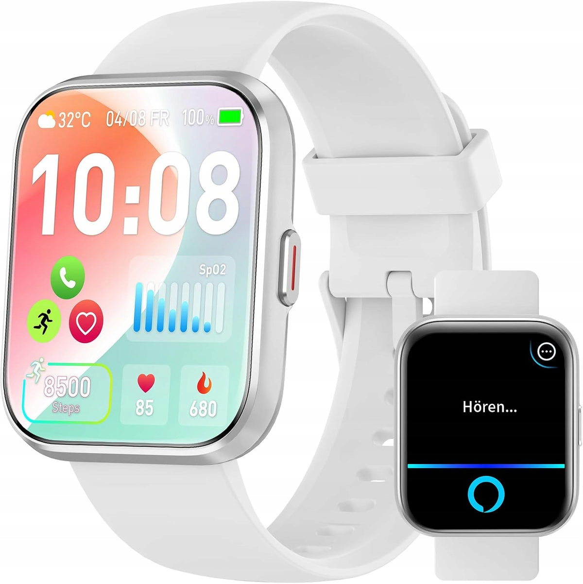 Fitpolo Women's Smartwatch with Phone Function, 1,8" Alexa