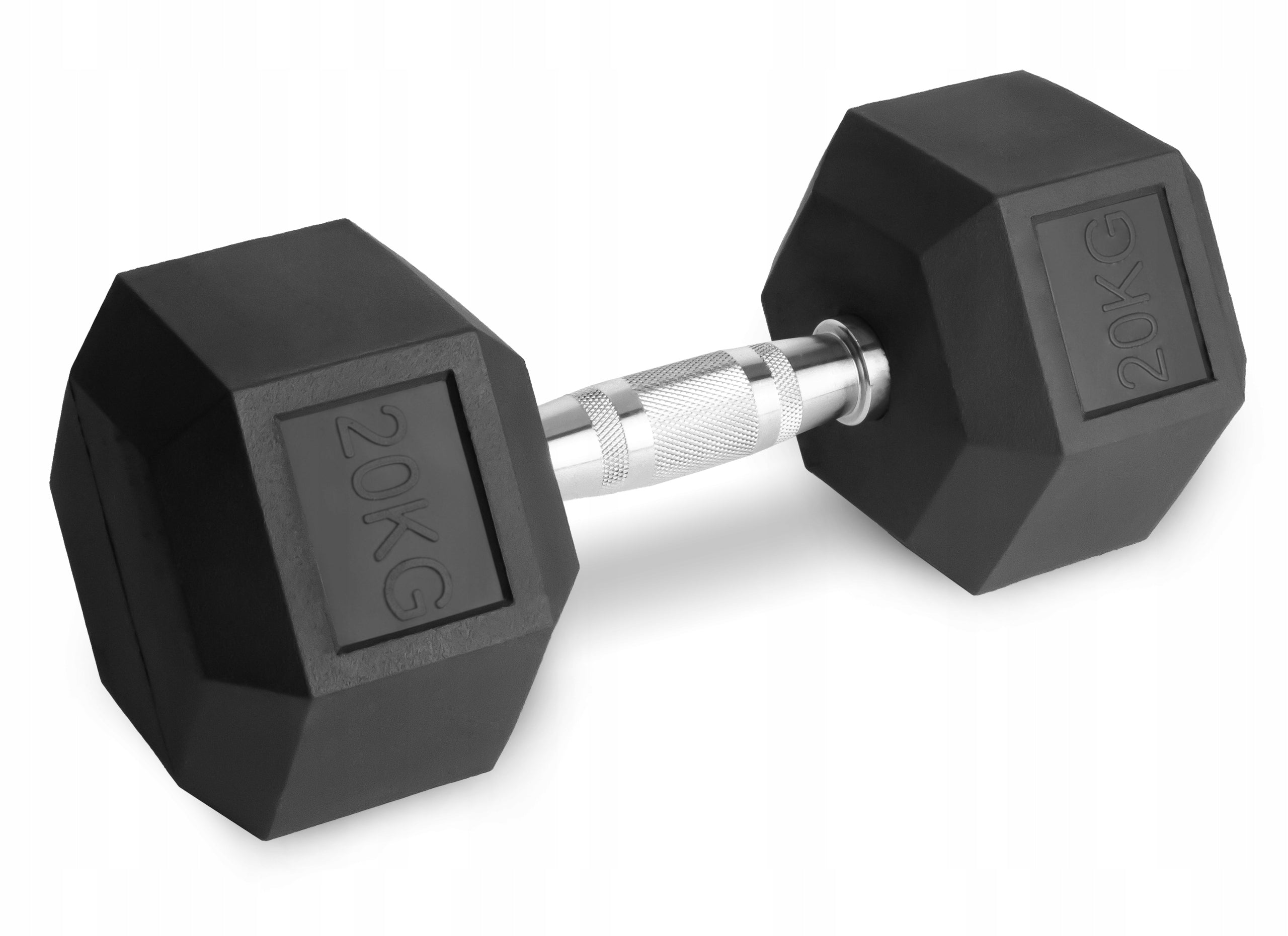 Fixed dumbbells 2x20kg cast iron rubberized SET 40kg HEX for training SOLID Brand SPORT BLAST