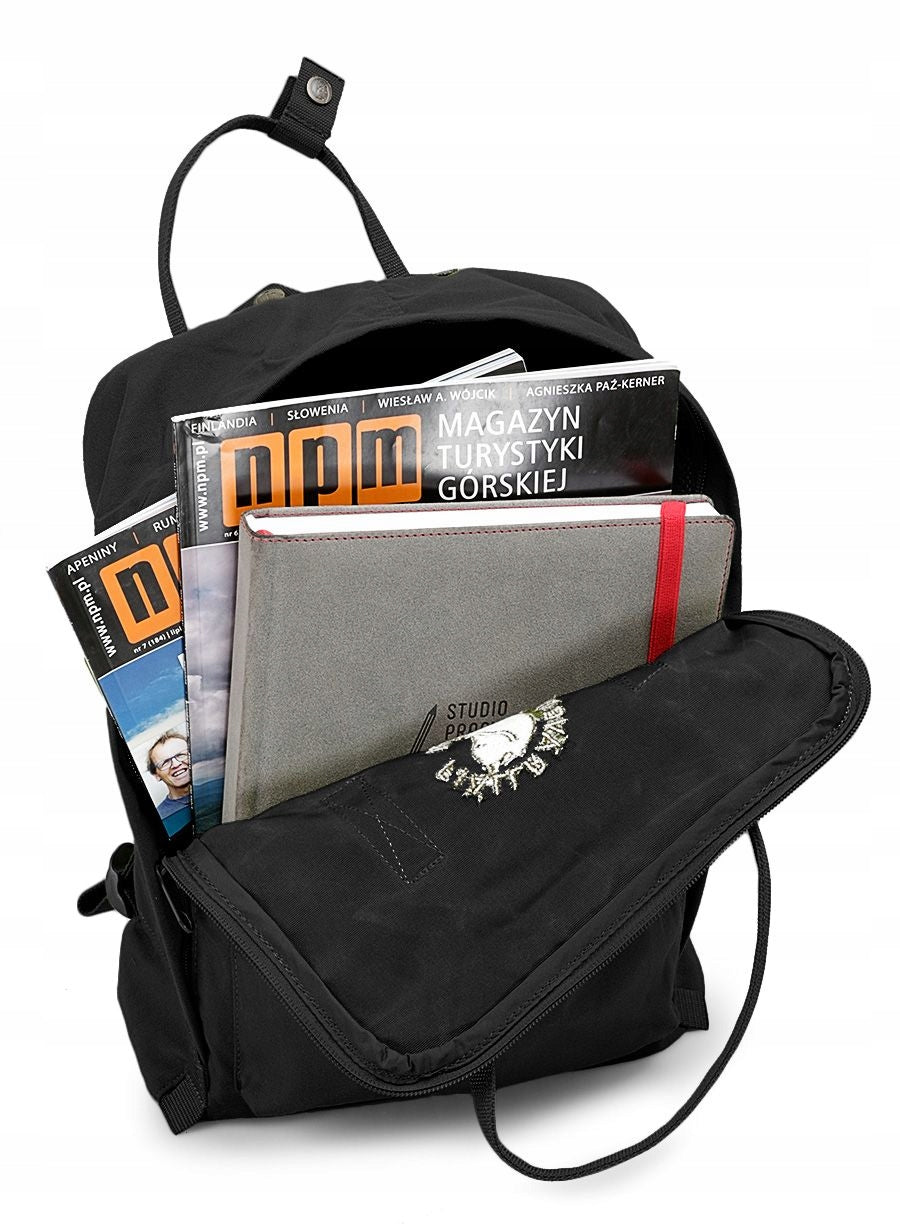 Fjallraven Re-Kanken City Backpack - Black Dimensions large (A4 size)