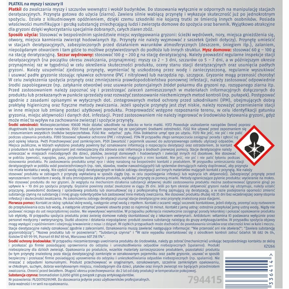 Flake flakes POISON for mice and rats Bros 1 kg Manufacturer code trutka na myszy