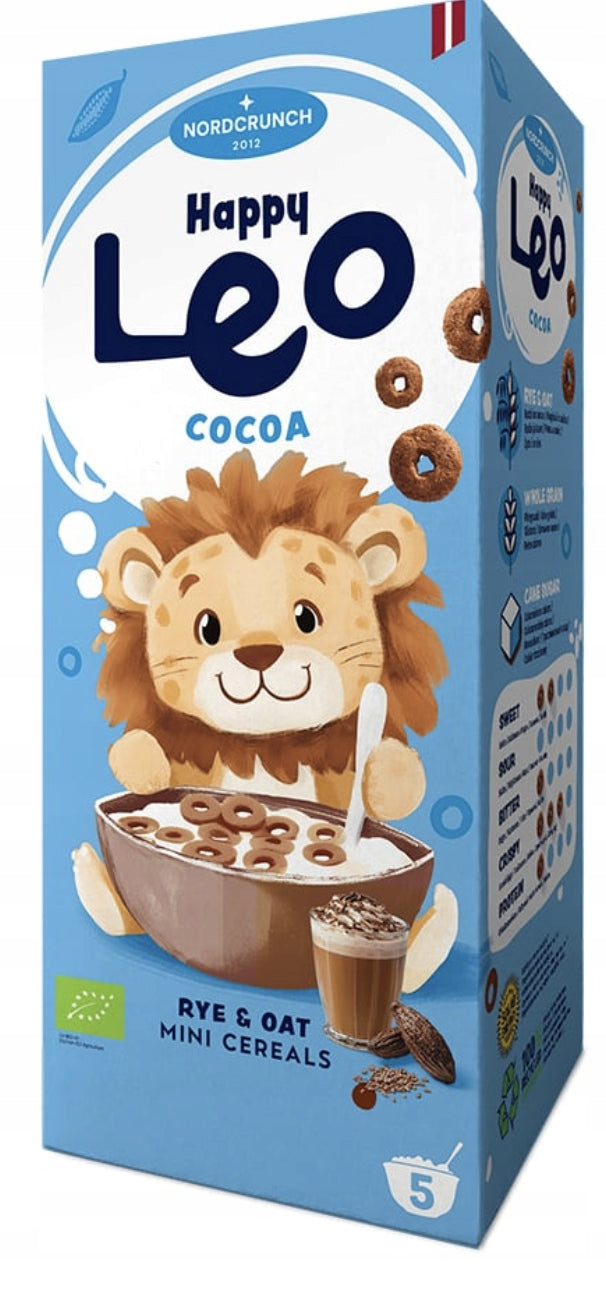 Flakes BIO Flakes Happy Leo Rye and Oat Cocoa 150g - NORDCRUNCH (MILZU)