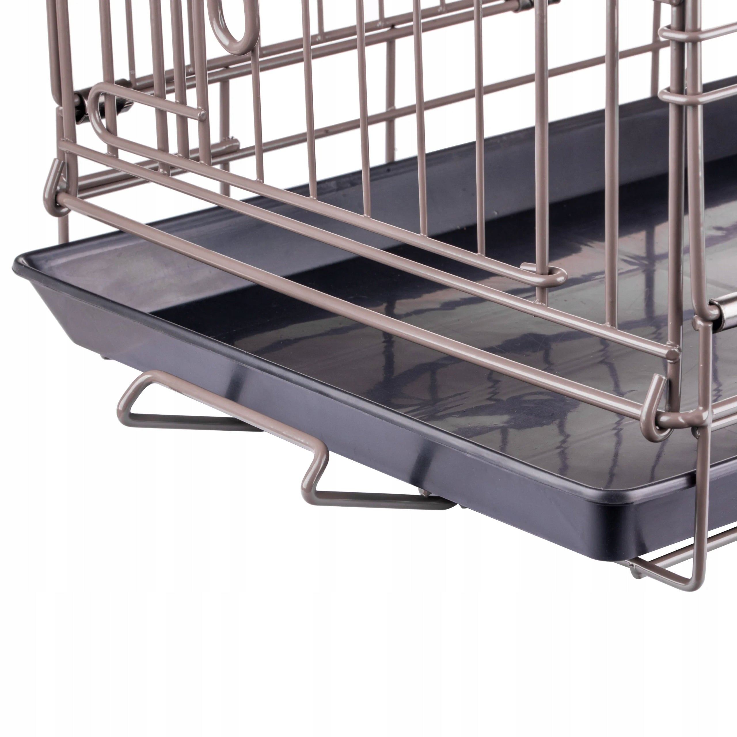 Flamingo Ebo Taupe - metal dog playpen cage, XS: 31x47x38cm Length 31 cm