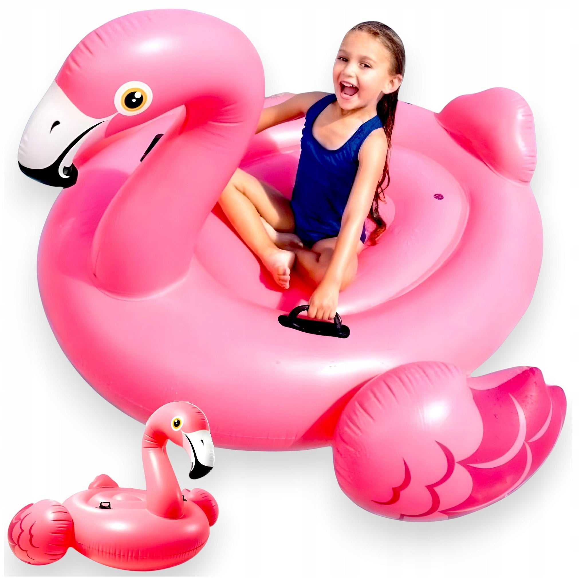 Flamingo Inflatable Swimming Mattress Lightweight and Durable 142x137 INTEX XXL