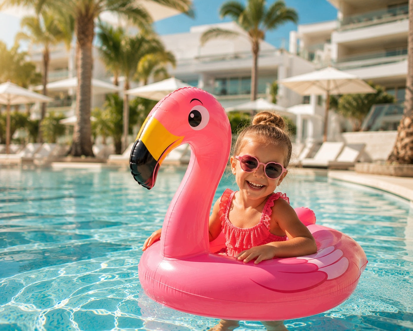 Flamingo Inflatable Swimming Wheel for Children 3 4 5 6 Years PVC 76x55 cm Packaging status original