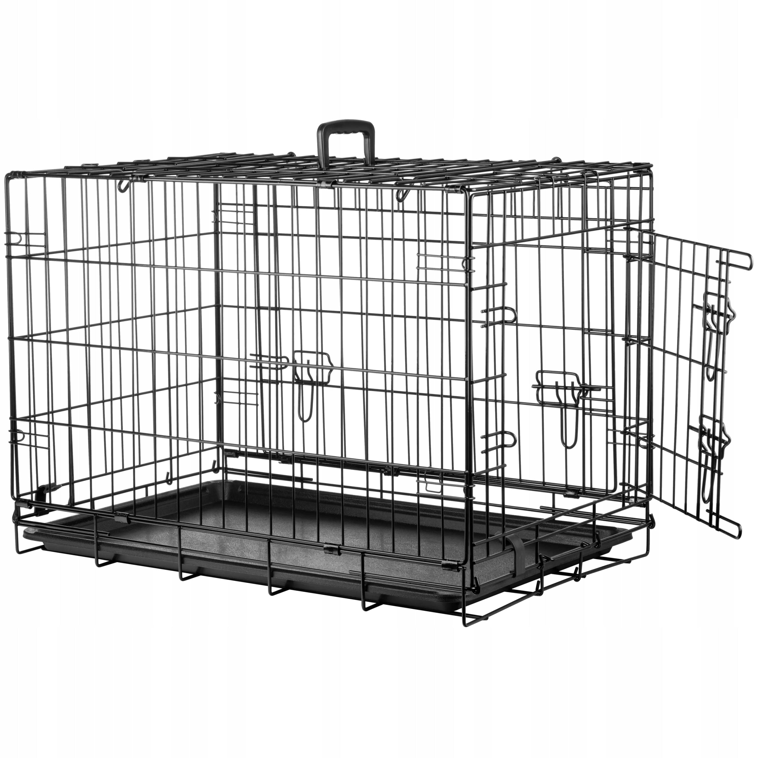 Käfig mit Schiebetür Nyo, 77x47x53,5 cm, schwarz